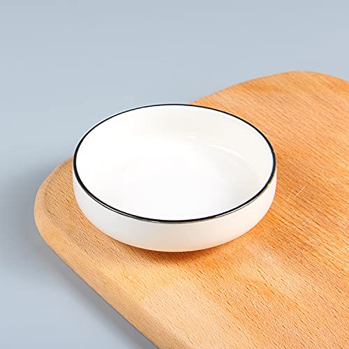 6-Piece White Colias Wing Porcelain Side Dish Set - Perfect for Soy Sauce, Seasoning, Dipping & Small Food Serving - Ideal for Sushi, Dumplings, Appetizers & Asian Dining