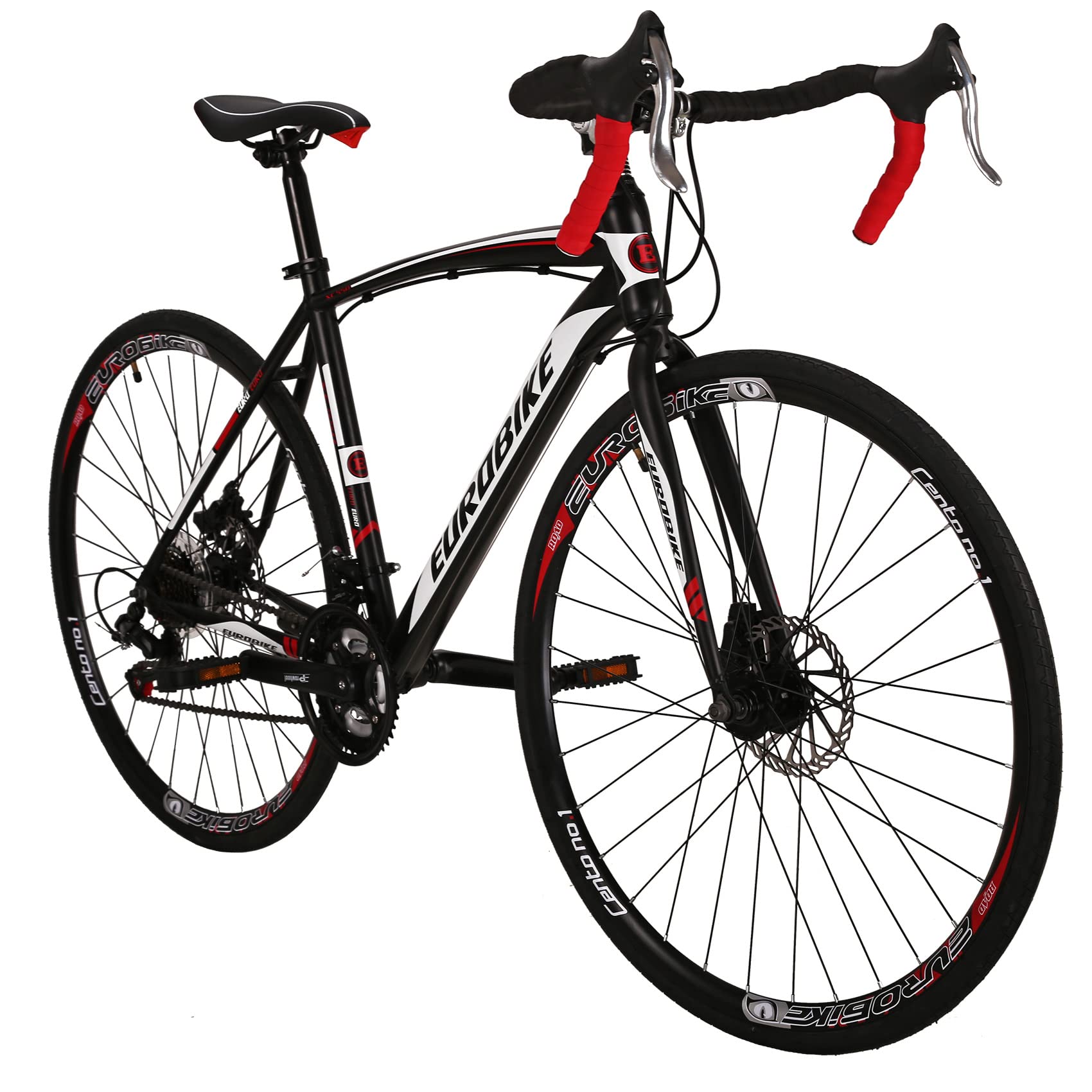 Eurobike XC550 Road Bike - 21 Speed Men's & Women's Bicycle (49cm/54cm/XL) - 700C Gravel Bike with Multi-Style Wheels & Colors - Perfect for Commuting, Fitness & Adventure Riding