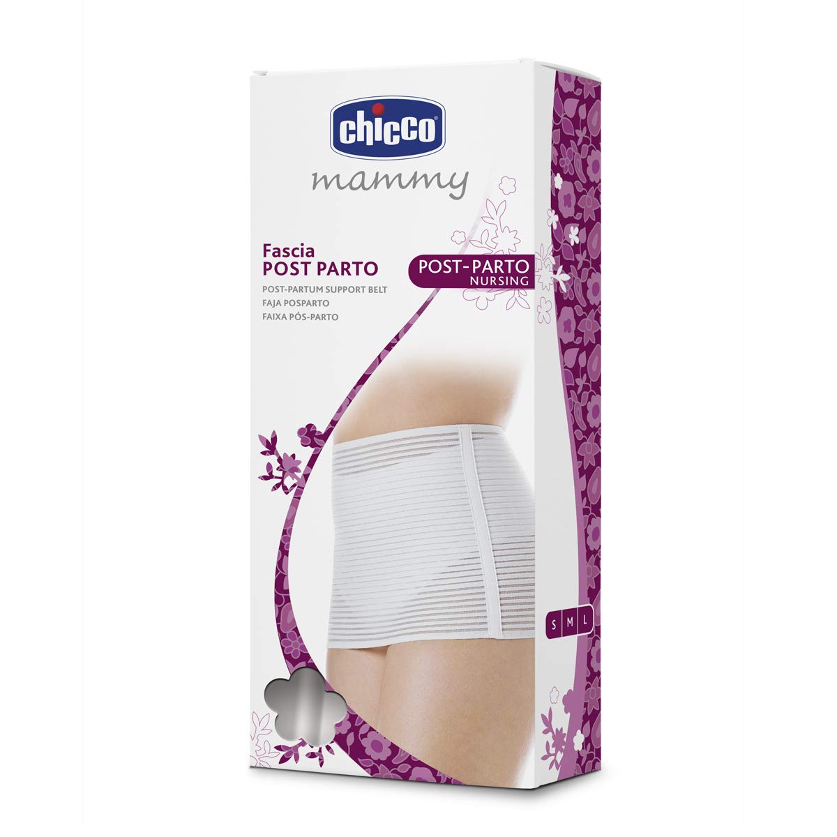 Chicco Mammy Adjustable Velcro Postpartum Girdle - Post Pregnancy Belly Wrap for C-Section Recovery & Tummy Support - Perfect for Moms After Delivery & Everyday Comfort