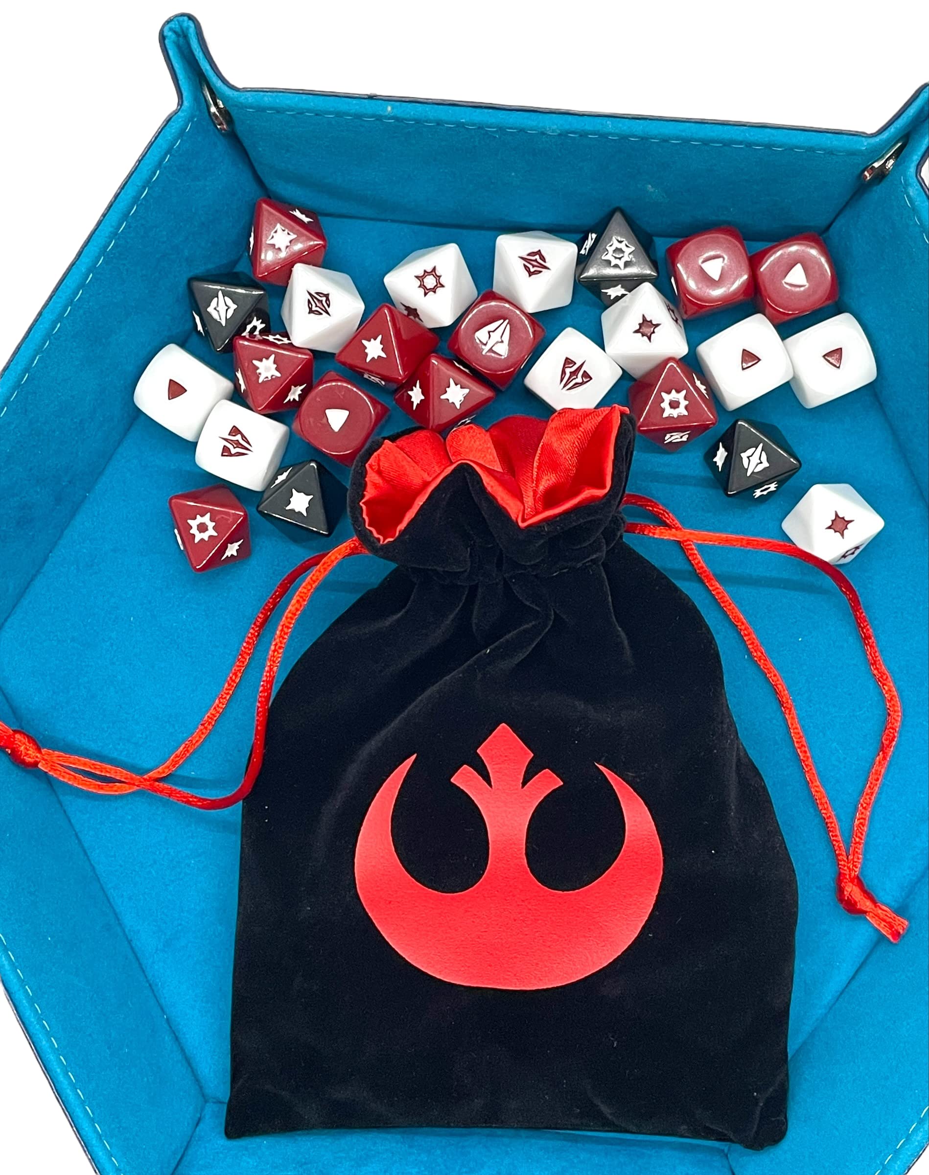 Star Wars Rebel Alliance Inspired Dice Bag for RPG Games - Black, Durable & Lightweight for Dungeons & Dragons, Magic The Gathering & Tabletop Gaming