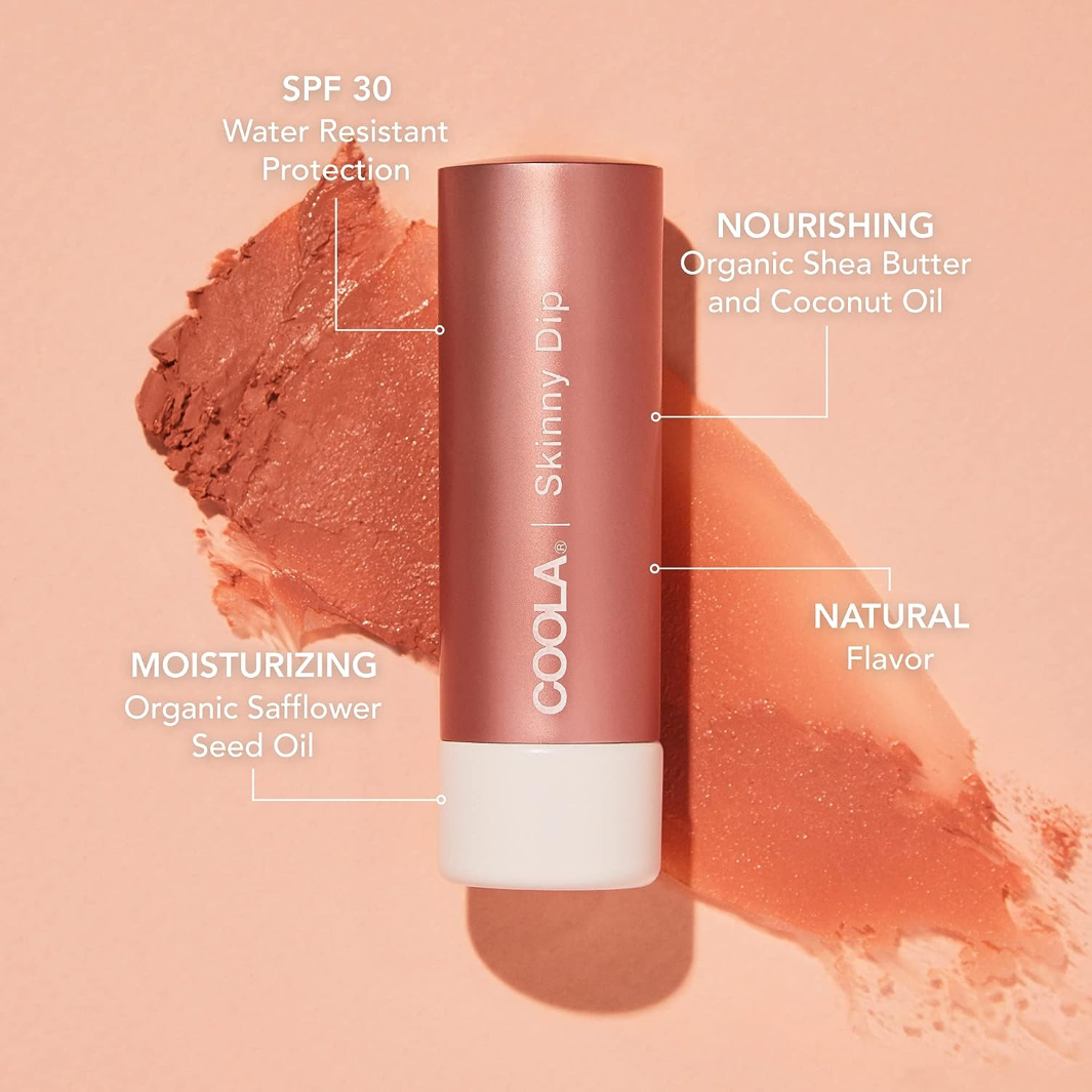 COOLA Mineral Liplux Organic Tinted Lip Balm with SPF 30 Sunscreen - Hydrating & Protective Lip Care for Daily Use, Outdoor Activities & Sun Exposure