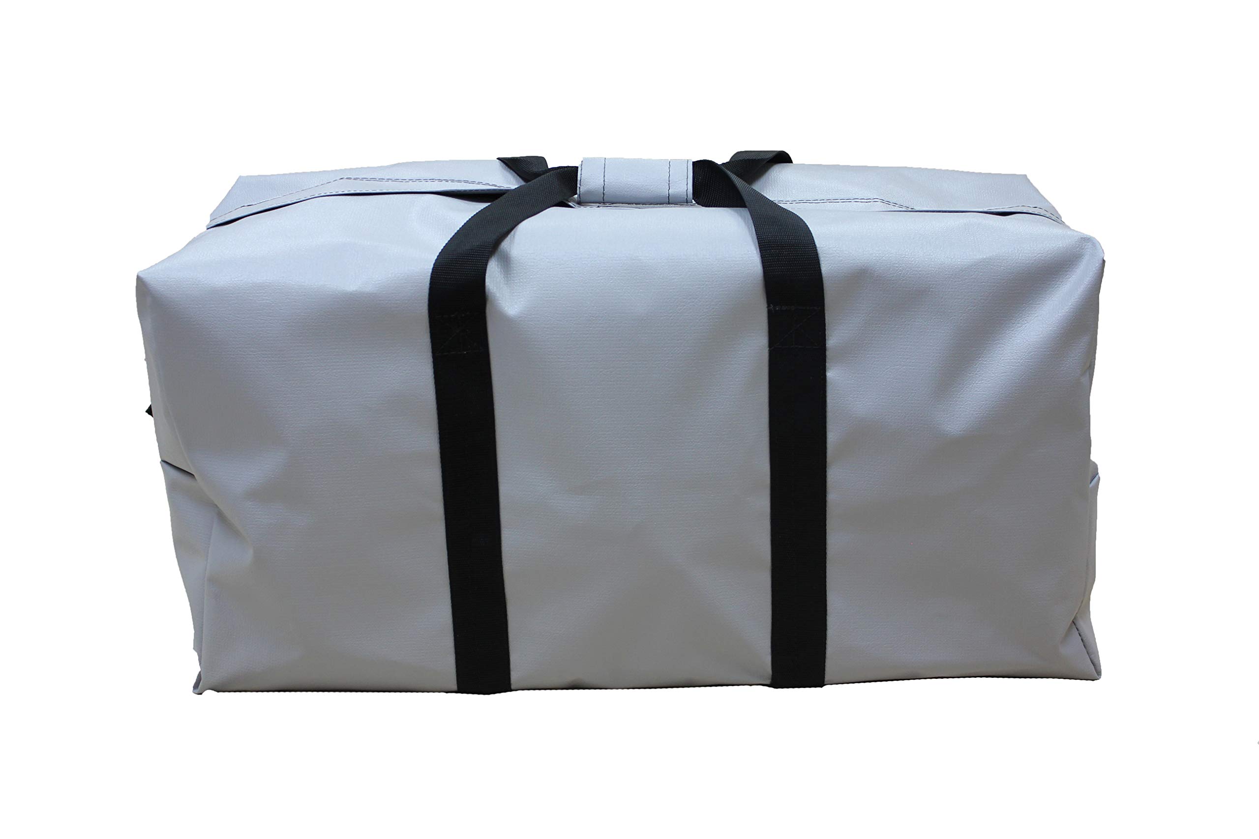 Dura-Pro Marine Industrial Vinyl Duffle Bag - Waterproof Heavy Duty Travel Duffel for Gym, Camping & Military Use (Gray, Medium Size) - Perfect for Outdoor Adventures, Sports Gear Storage & Work Travel