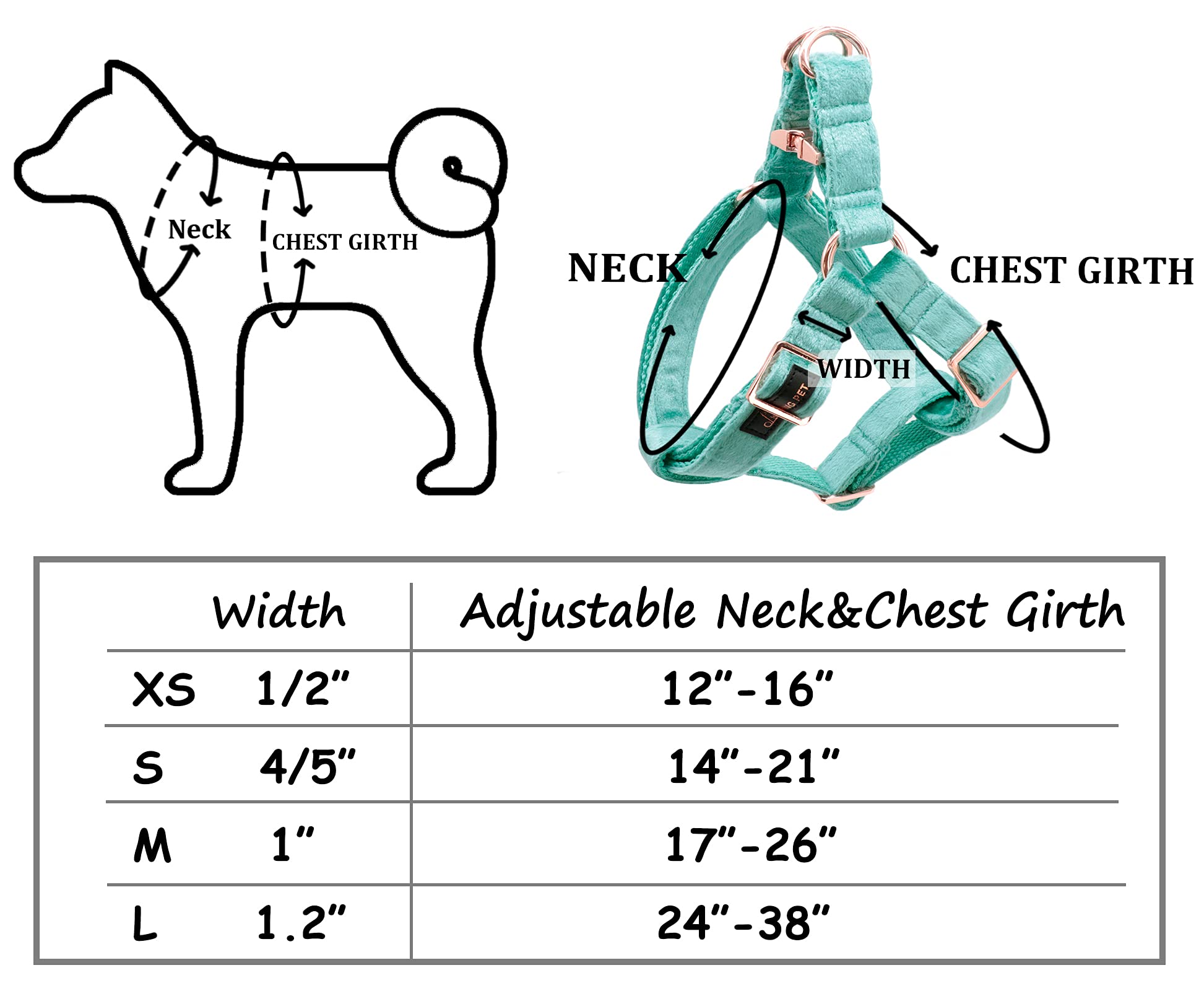 ARING PET Dog Harness - Adjustable Velvet Harness for Small, Medium & Large Dogs | Soft & Comfortable Pet Vest for Walking, Training & Outdoor Adventures