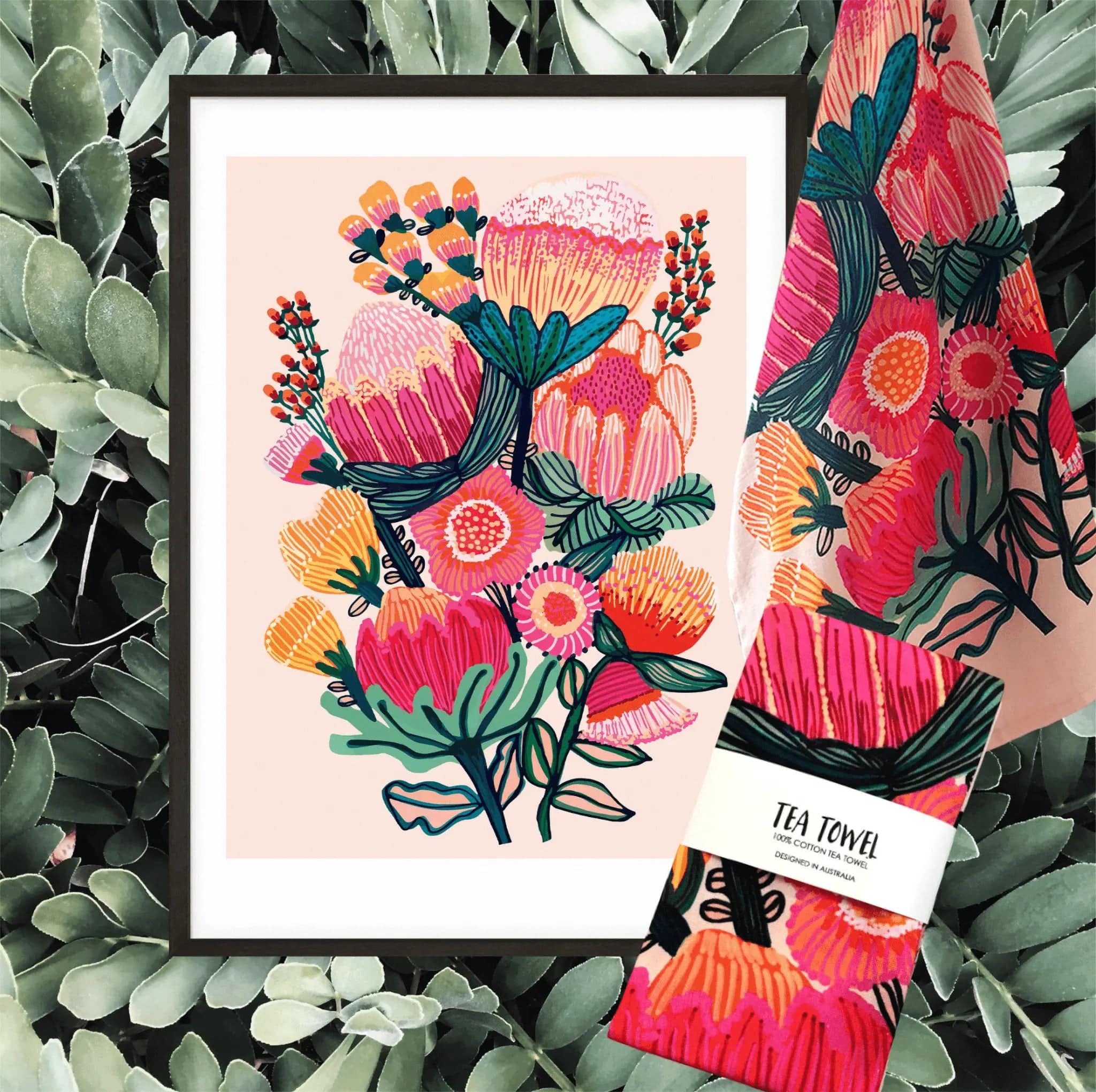 Oz Botanical Wall Art Gift Set - Floral Bouquet Canvas Print for Home Decor, Perfect for Living Room, Bedroom & Office