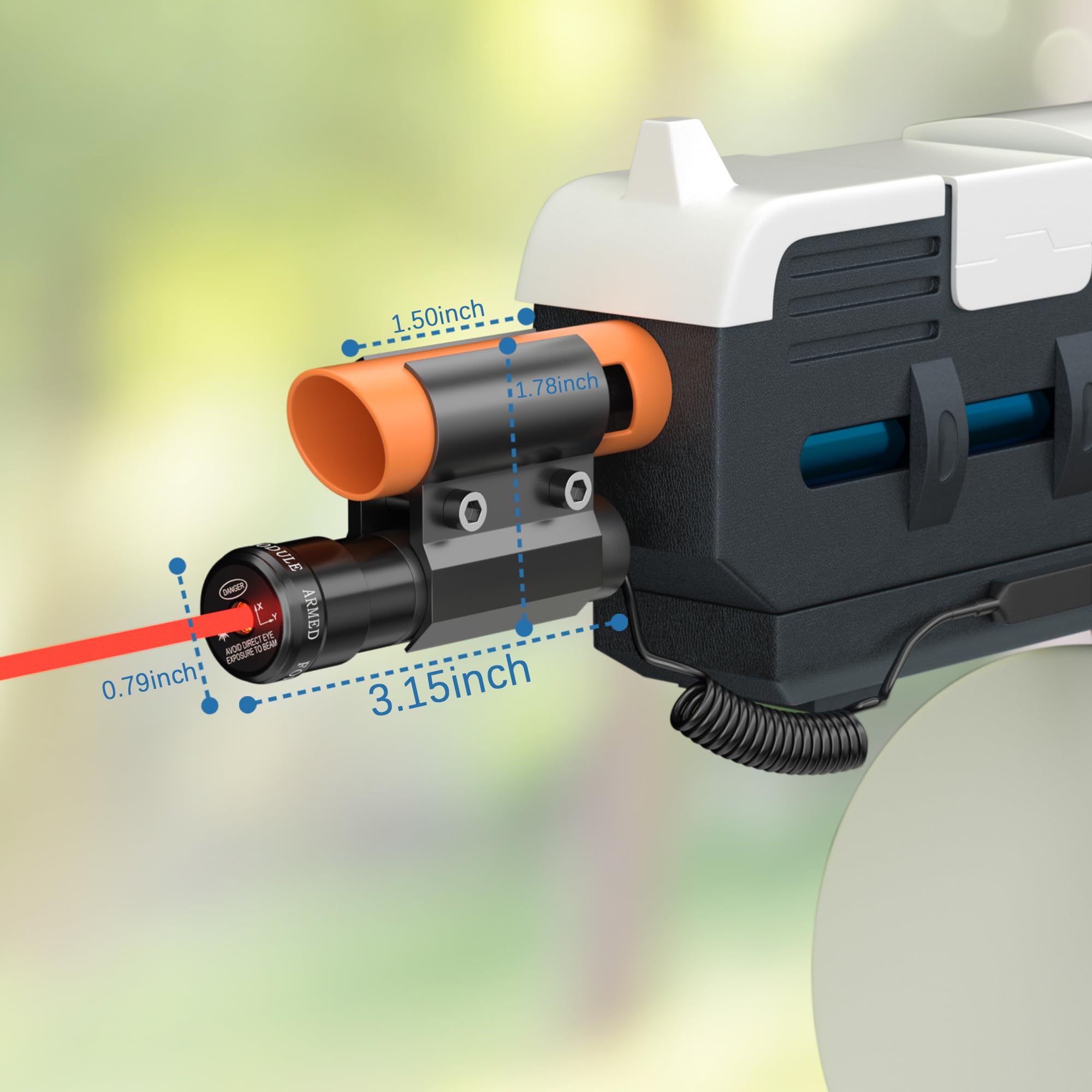 Laser Sight for Splatgun SRB1200 & SRB400 - Red Dot Beam Scope with 2 Battery Sets - Airsoft BB Pump Accessory for Tactical Shooting & Outdoor Games