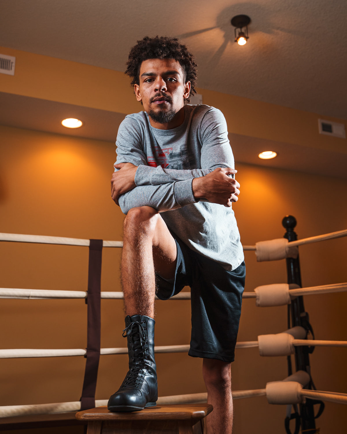 TITLE Boxing High Top Leather Boxing Shoes for Men & Women - Professional Training, Sparring & Competition - Lightweight, Durable & Comfortable for Boxing, MMA & Kickboxing