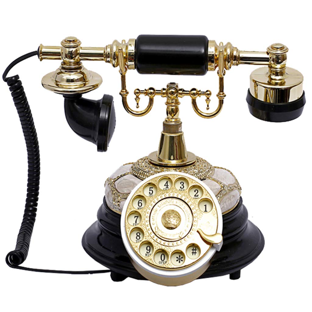 Vintage Rotary Dial Telephone - Retro Antique Style Wired Landline Phone with Rotating Dial for Home Office Decor | Perfect for Vintage Themed Rooms, Film Props & Nostalgic Gifts