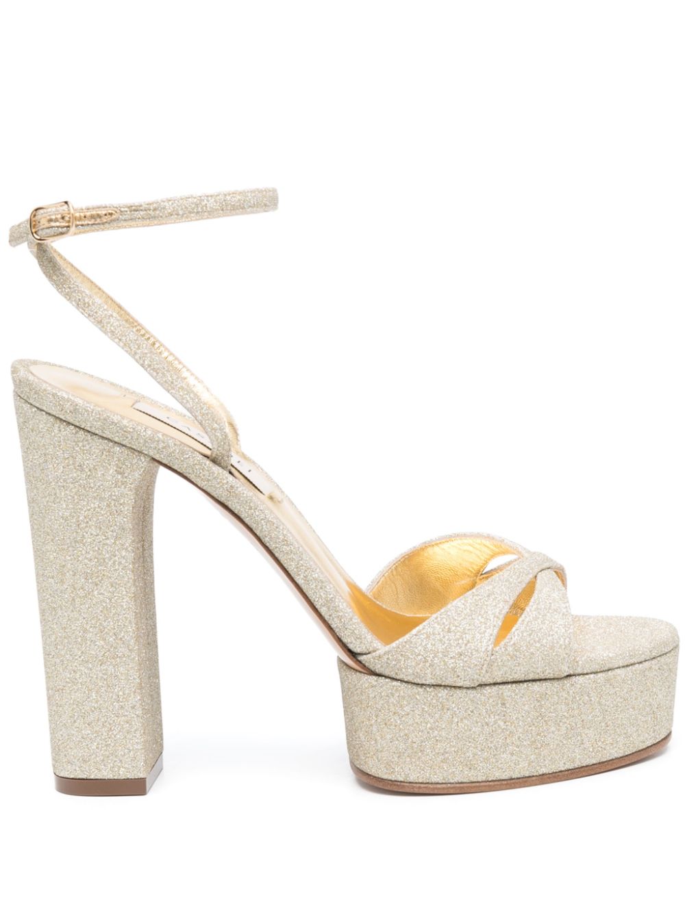 Casadei Golden Sandals for Women - Elegant High Heel Open Toe Summer Shoes - Perfect for Weddings, Parties & Evening Events