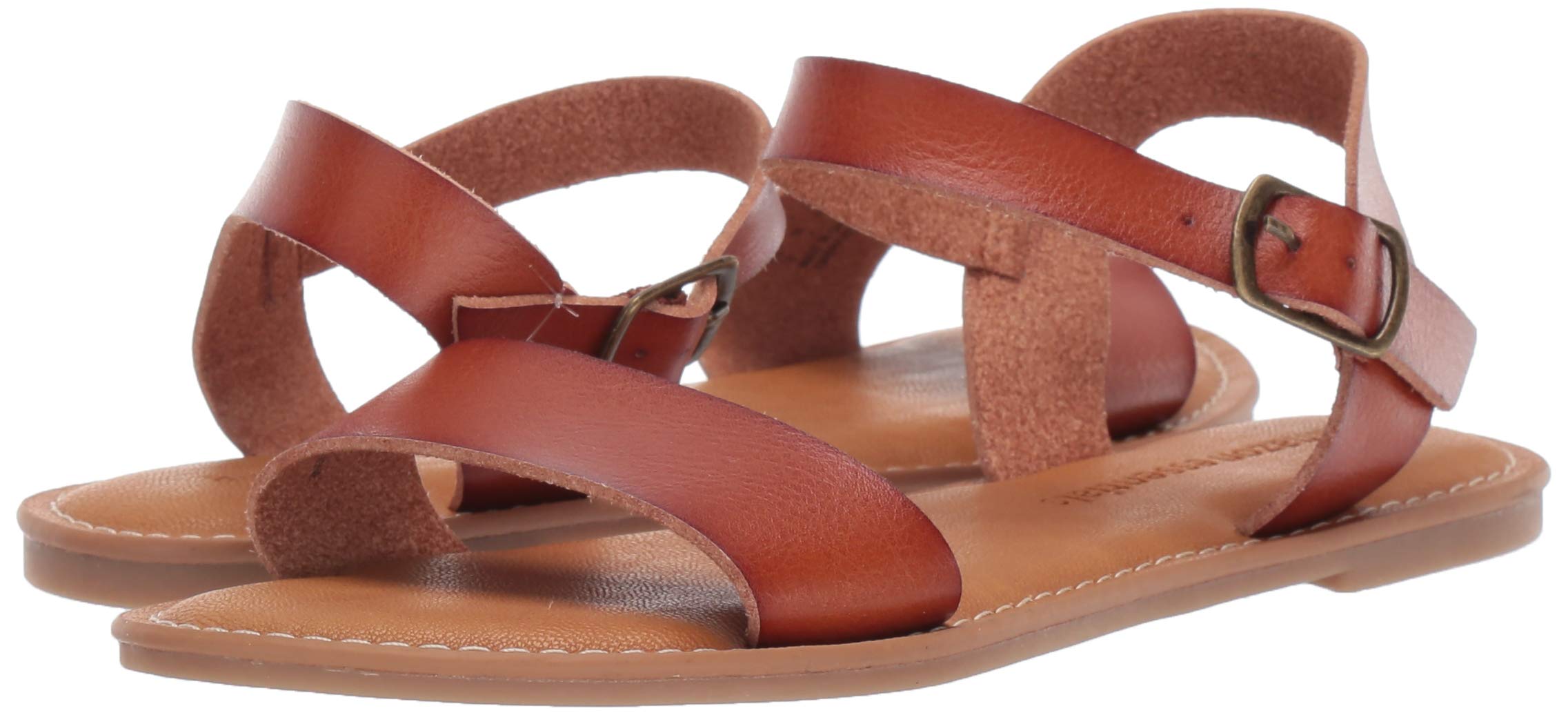 Amazon Essentials Women's Two Strap Buckle Sandals - Comfortable Casual Summer Shoes for Beach, Walking & Outdoor Activities