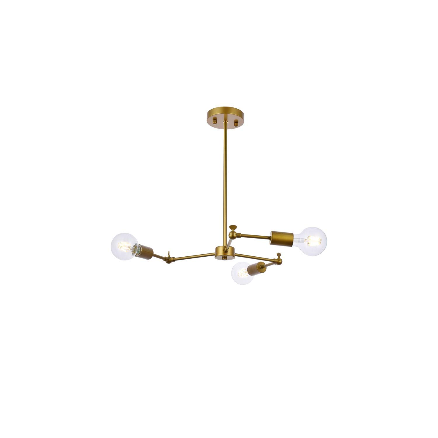 Furlong 3-Light Brass Pendant Light Fixture - Vintage Industrial Ceiling Lighting for Dining Room, Kitchen Island & Bedroom