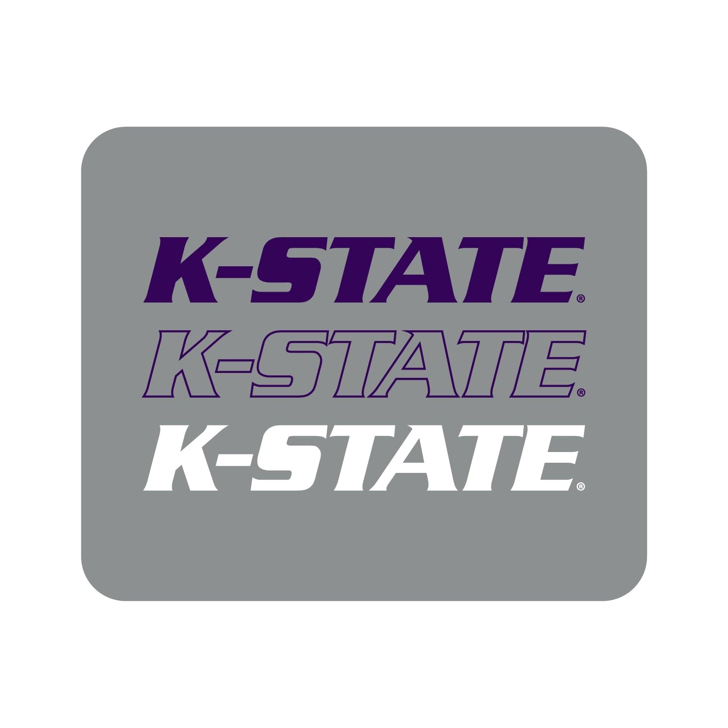Kansas State University Mouse Pad - Non-Slip Fabric Desk Mat for Gaming, Office & Home Use - Standard & Triple Wordmark Designs