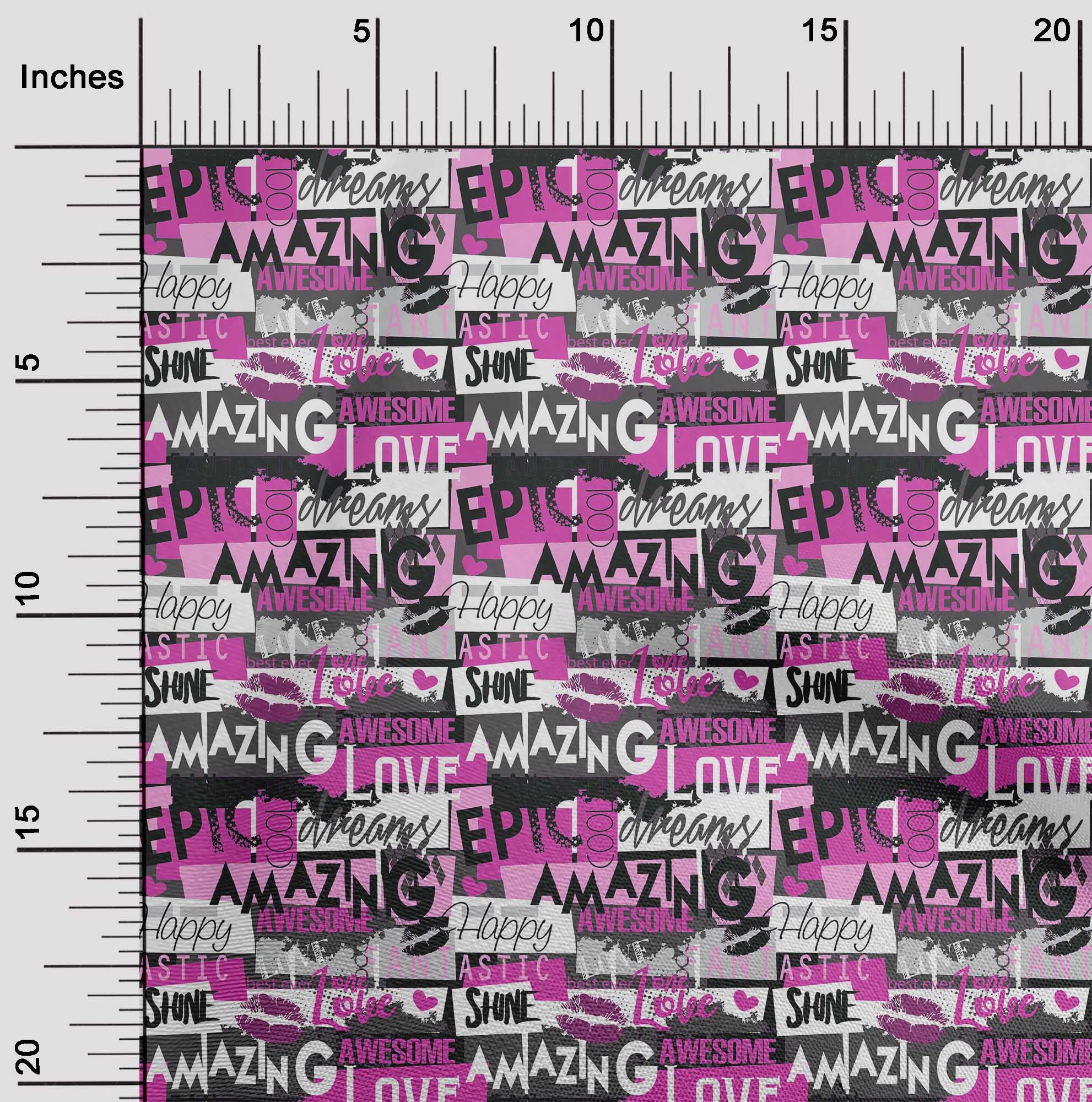 oneOone Silk Tabby Pink Fabric - 42 Inch Wide Writing Font Dress Material for DIY Sewing, Quilting & Craft Projects | Perfect for Dresses, Scarves & Home Decor
