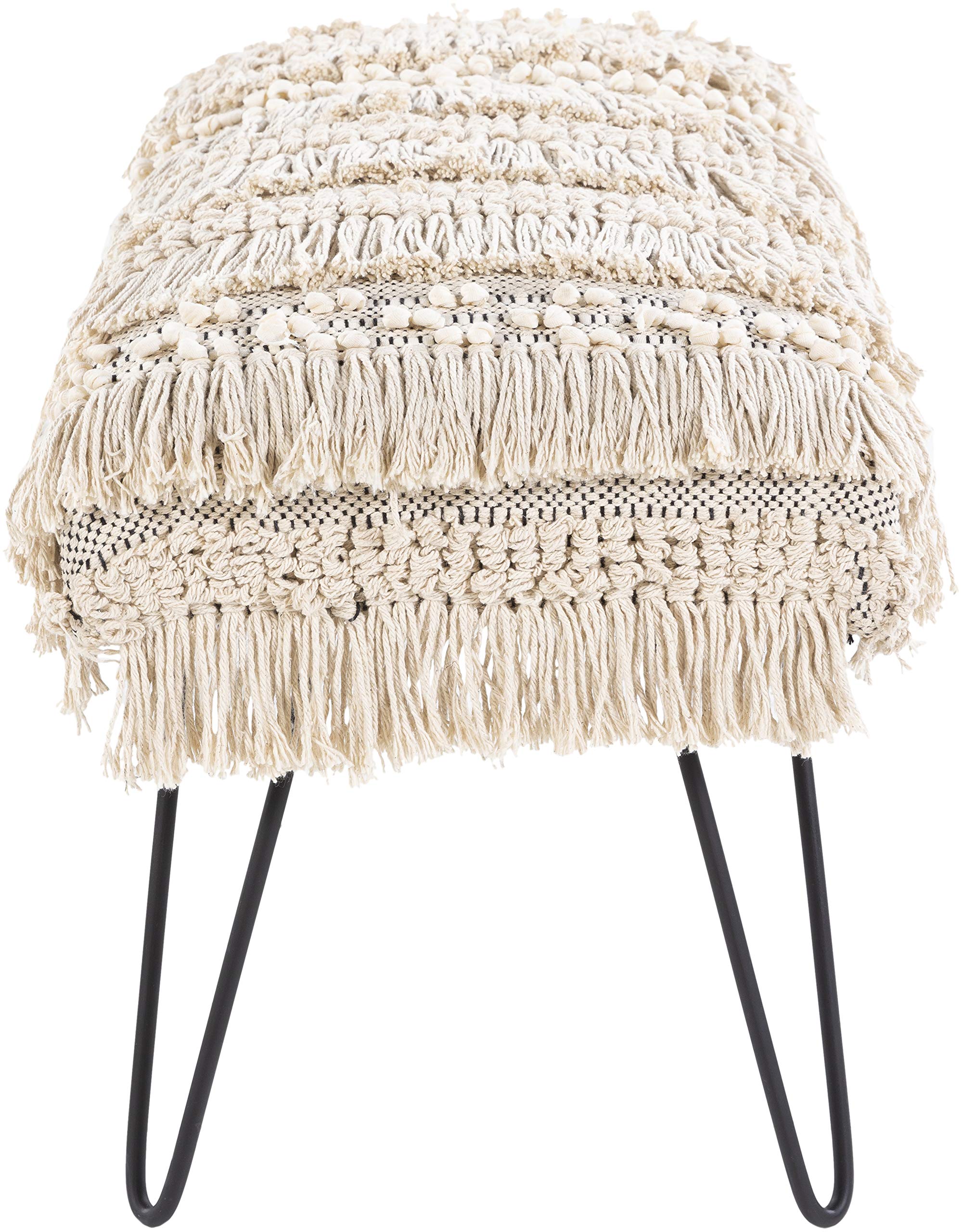 Livabliss Wellington Rustic Scandinavian Upholstered Bench - 18