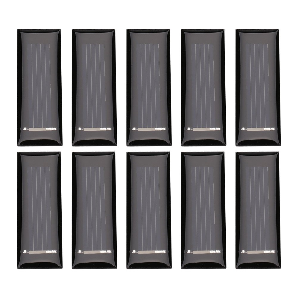 Zyyini 10pcs 0.5V 100mA Polycrystalline Solar Panels for Small Solar Lighting Systems - DIY Solar Power Supply for Outdoor Garden Lights, Pathway Lamps & Emergency Lighting