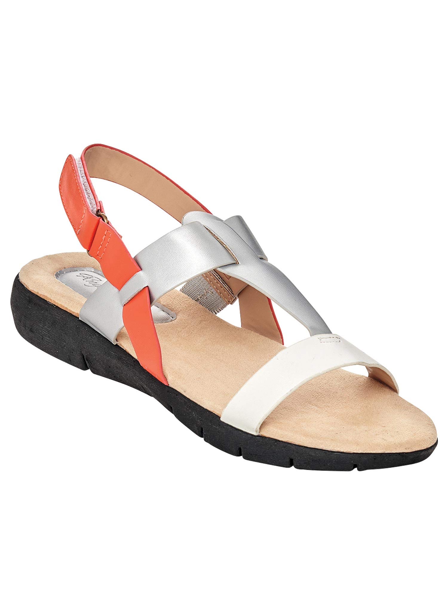 AmeriMark Women's Casual Slingback Sandals - Comfortable Open Toe Summer Shoes for Walking, Travel & Beach Outfits
