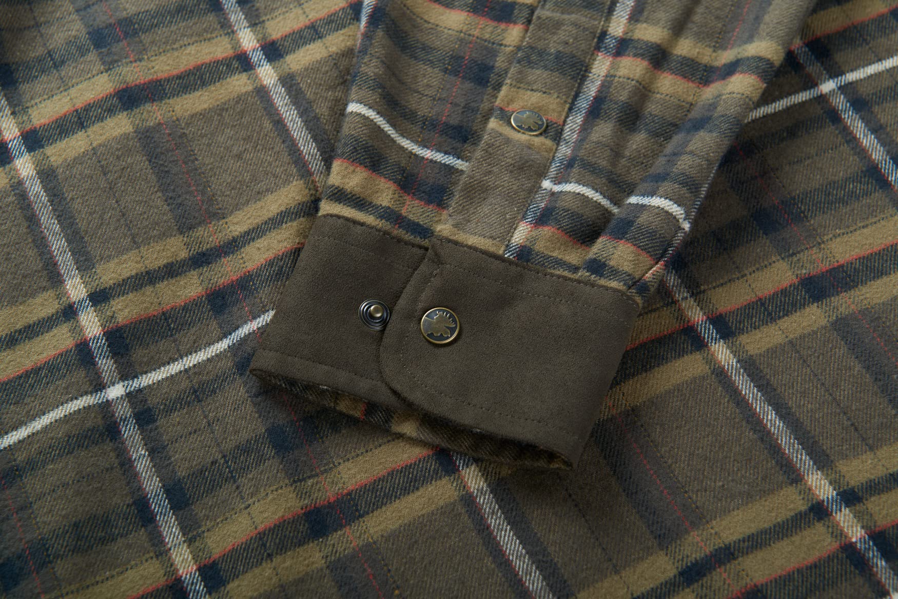 Men's Pajala Shirt - Comfortable Green & Brown Plaid Flannel Shirt - Size Large - Perfect for Camping, Hiking and Outdoor Adventures
