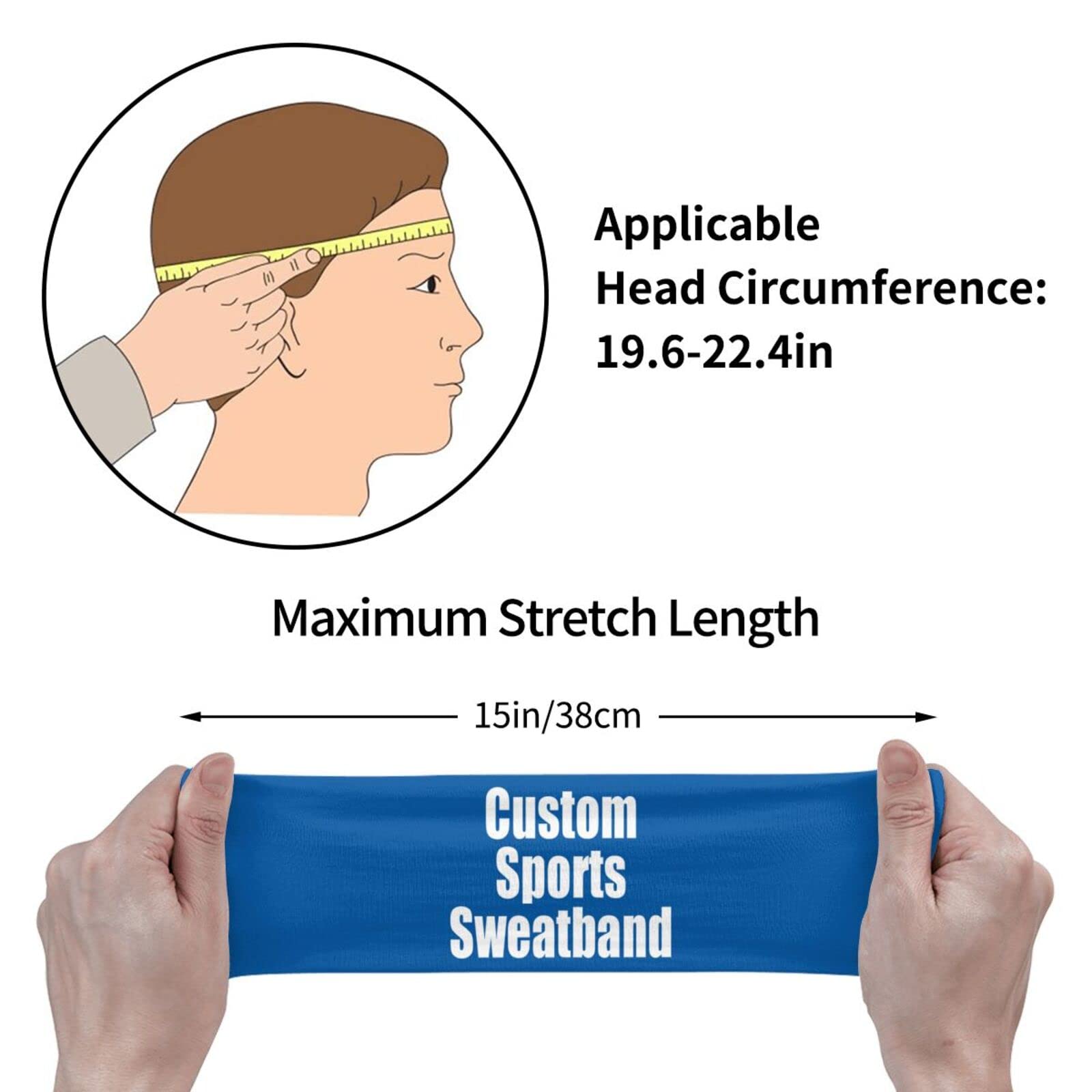 Custom Personalized Sport Headbands for Men & Women - Moisture Wicking Stretchy Sweatbands with Photo Printing - Ideal for Gym, Running, Cycling, Yoga, Basketball & Football - Stay Cool & Focused During Workouts