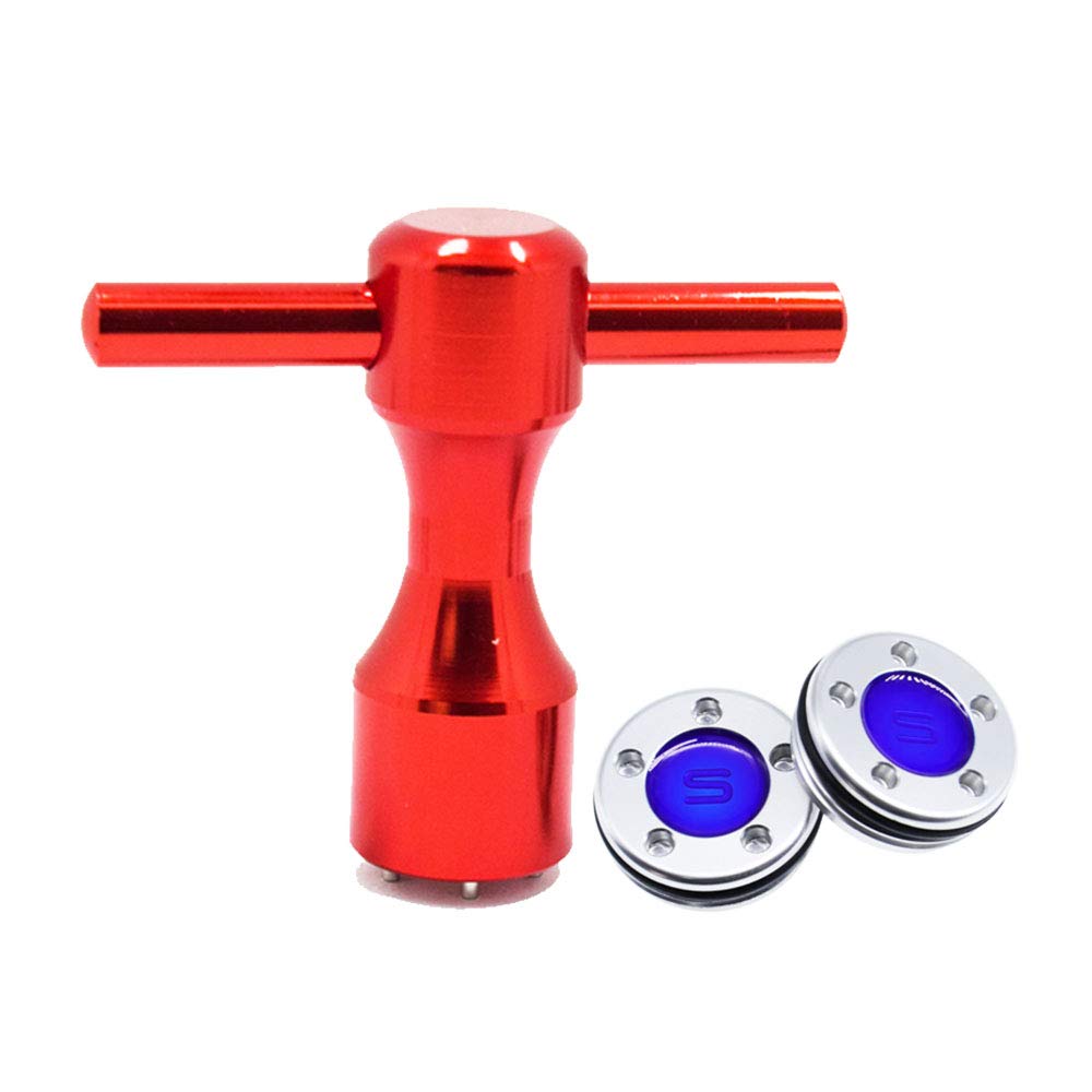 HISTAR 2-Piece Custom Blue Golf Club Weights with Red Wrench Tool - Compatible with Titleist Scotty Cameron Putters - Perfect for Golf Club Customization & Performance Enhancement