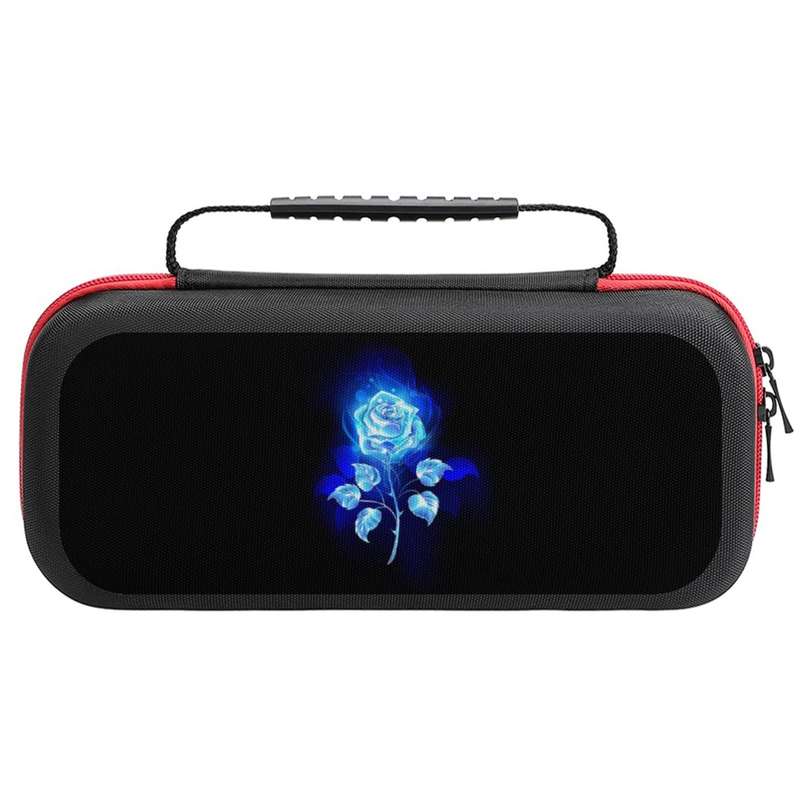 FunnyStar Blue Rose Flame Nintendo Switch Carrying Case - Protective Shell Storage Handbag for Travel & Gaming | Durable Cover for Switch Console & Accessories