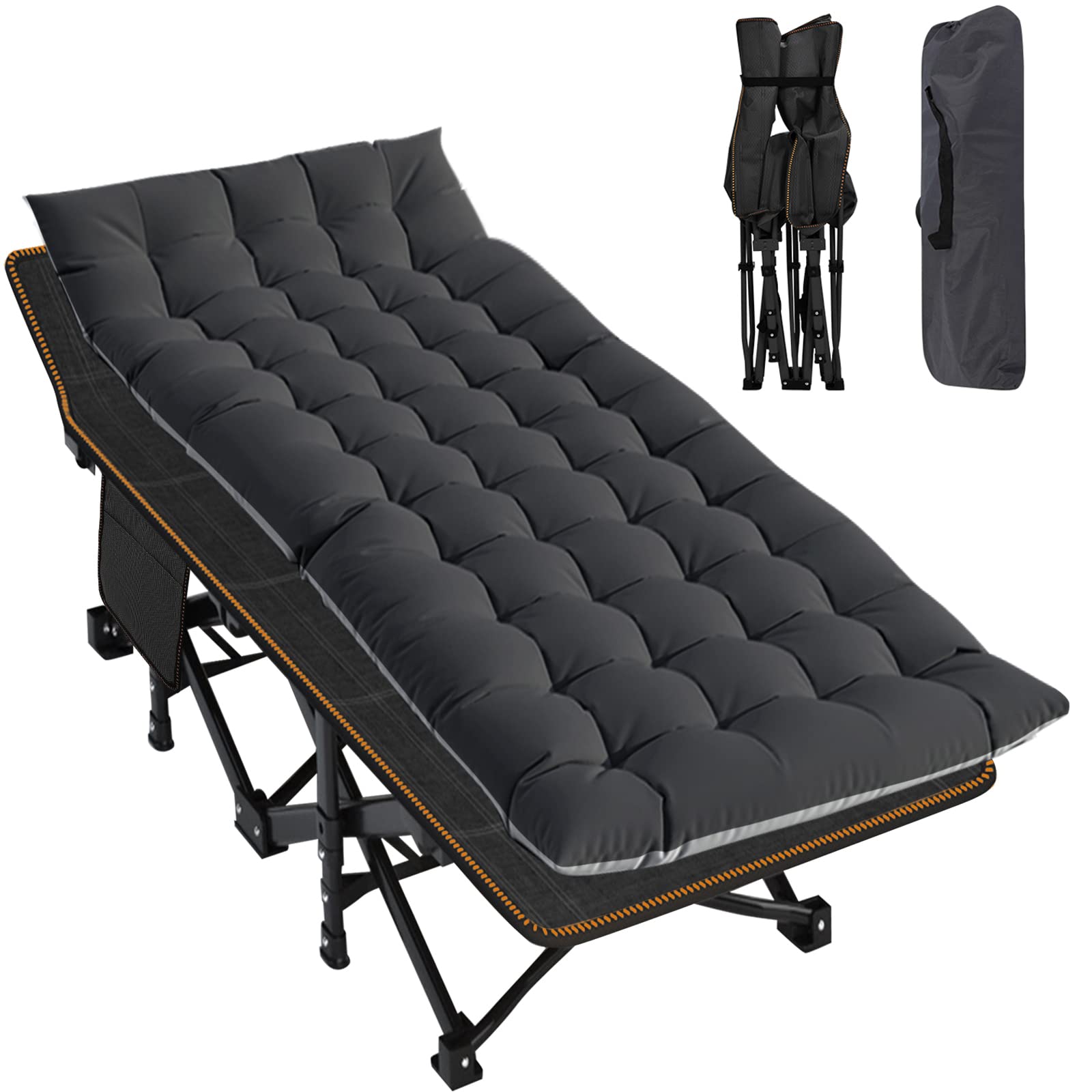 **Slsy Folding Camping Cot for Adults - Portable Outdoor Sleeping Cot with Carry Bag - Lightweight & Sturdy for Camping, Travel, Beach, and Backpacking**