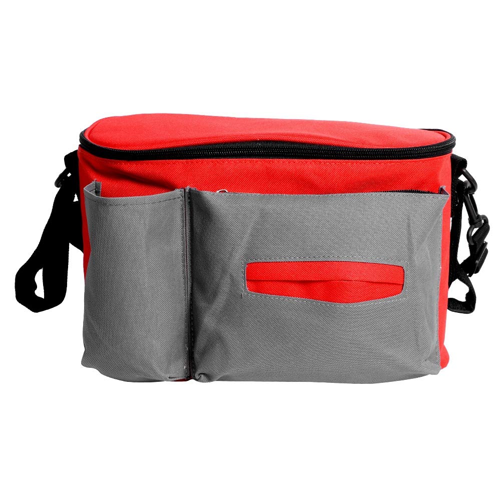 **Waterproof Multi-Function Stroller Hanging Organizer Bag – Gray Baby Stroller Storage & Shoulder Bag for Diapers, Toys, and Essentials – Perfect for Shopping, Travel & Outdoor Walks**