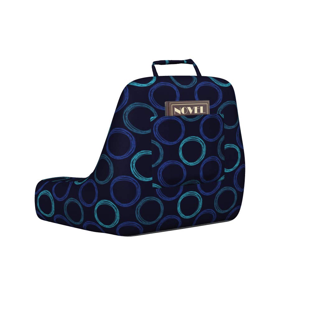 Ambesonne Geometric Reading Pillow Cover - Scribble Art Circles & Rings on Dark Background - Soft Fabric Unstuffed Printed Bed Rest Case - XL Size (Blue Violet Pale Blue) - Perfect for Reading, Lounging & Home Decor