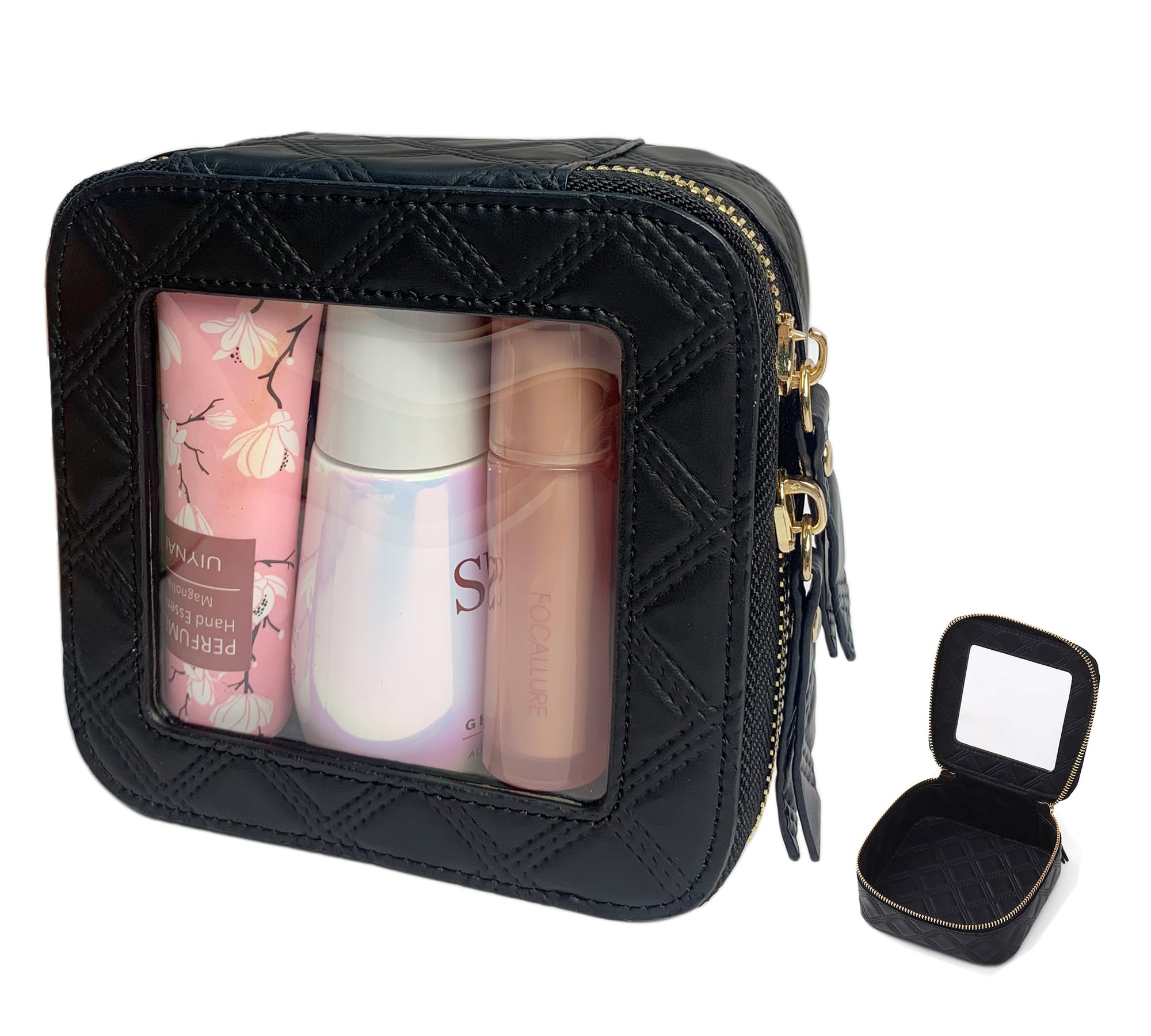 Waterproof Clear Makeup Bag for Women - Travel Toiletry Organizer with Zipper - Perfect for Skincare & Cosmetics Storage