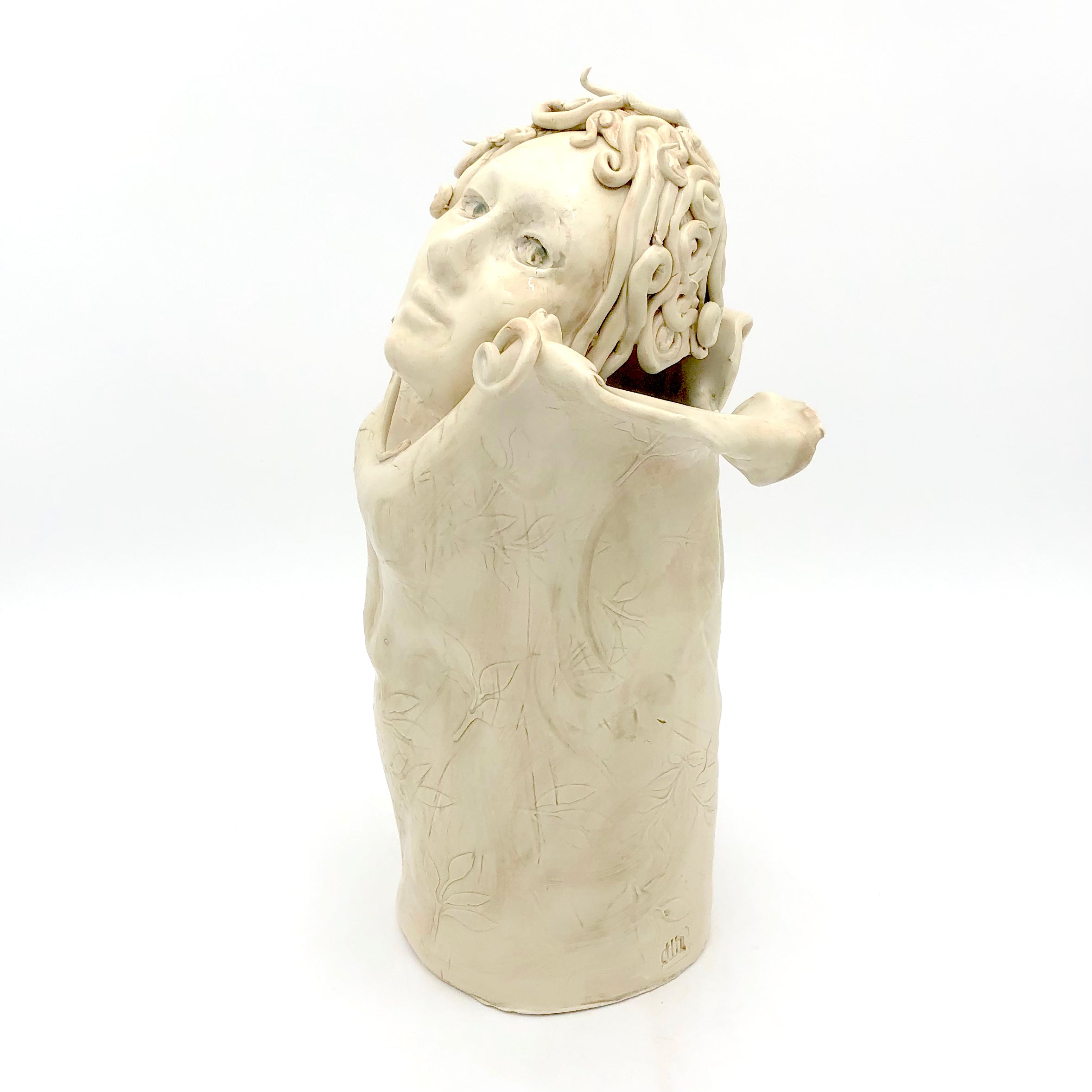 Sullivan FF Medusa Rising Porcelain Sculpture - Handcrafted Greek Mythology Art Decor for Home, Office & Gift Giving