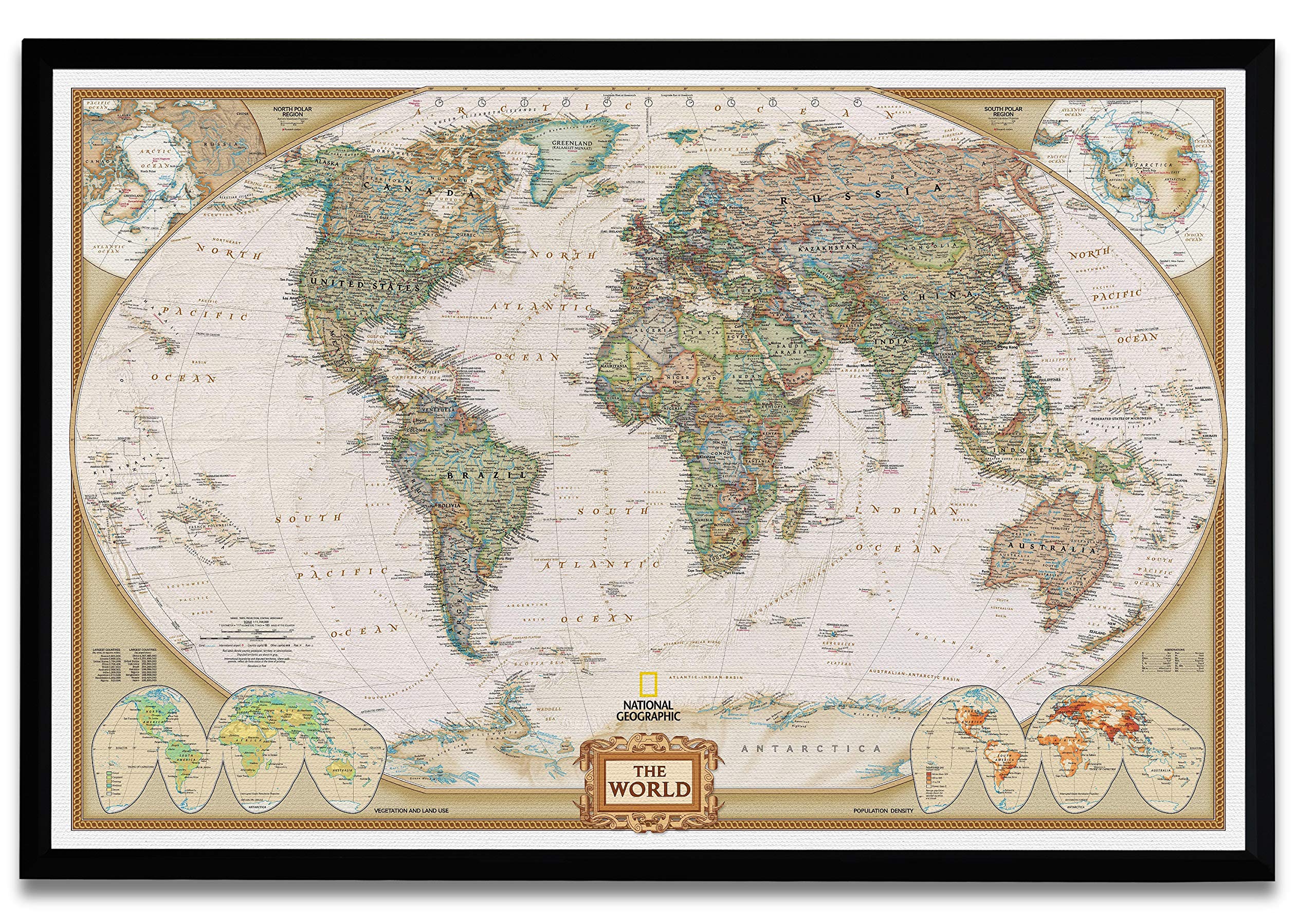 Personalized Push Pin Travel Map with Black Frame - 24