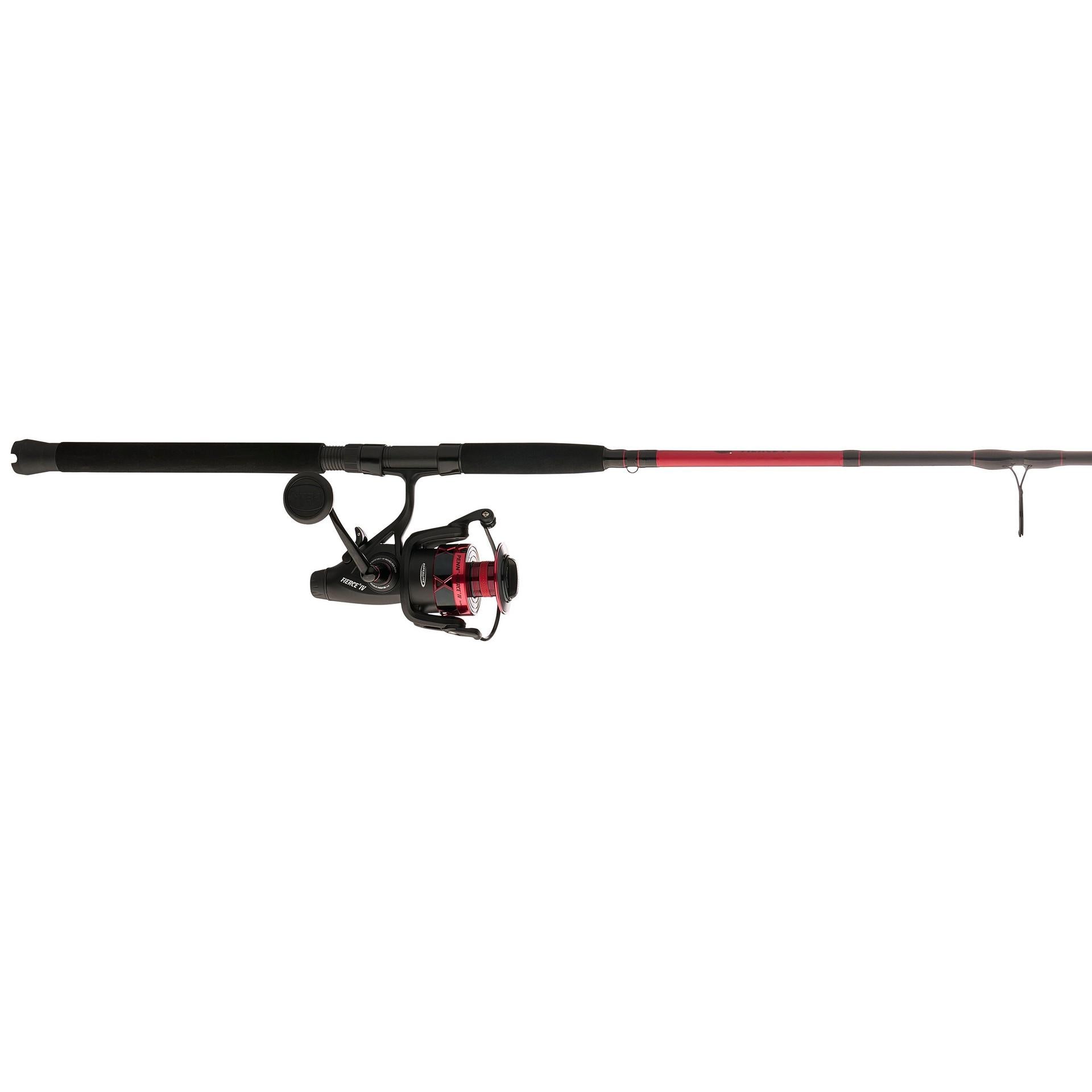Fierce® IV Live Liner Spinning Rod and Reel Combo - Saltwater Fishing Gear for Inshore & Offshore Anglers - Perfect for Bass, Trout, and Redfish