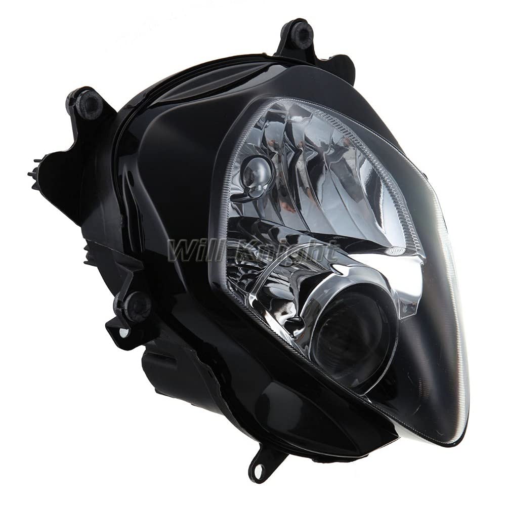 Suzuki GSX-R1000 2007-2008 Motorcycle Headlight Assembly - Clear Front Headlight Housing Replacement for GSXR1000 - Perfect for Night Riding & Off-Road Adventures