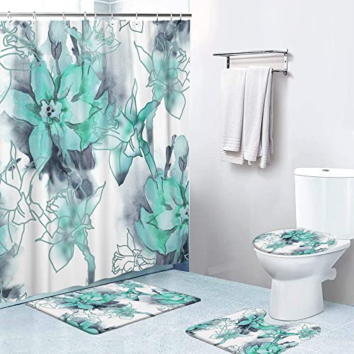 Teal Floral