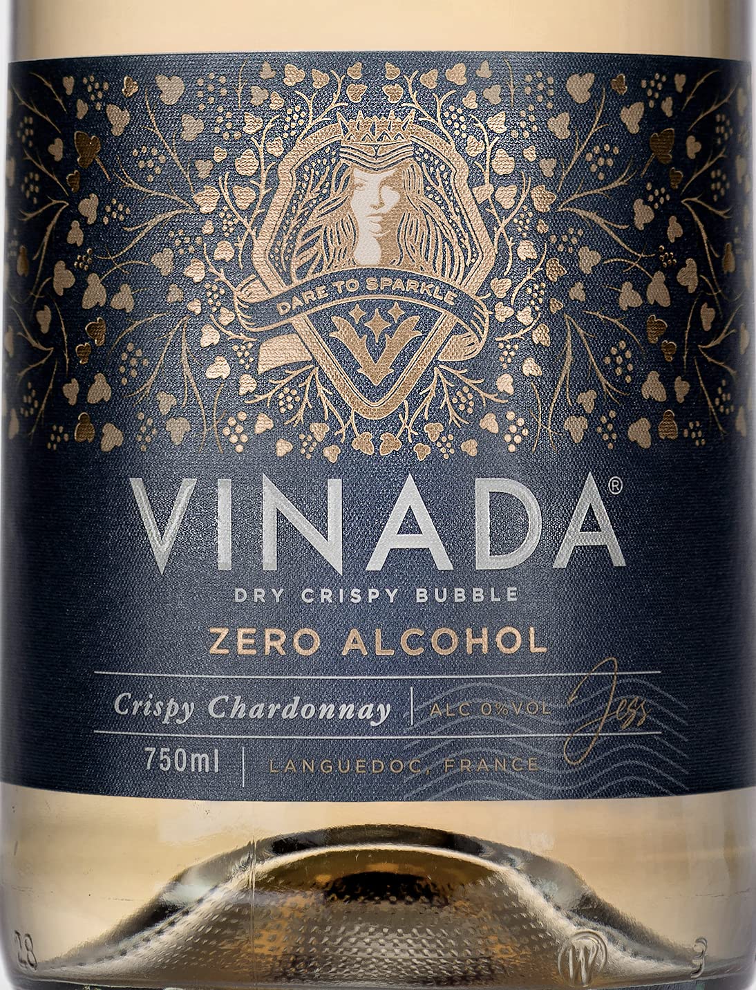 VINADA Sparkling Gold & Crispy Chardonnay Alcohol-Free Wine Variety Pack - 8 x 750ml Bottles - Perfect for Parties, Celebrations & Sober Living