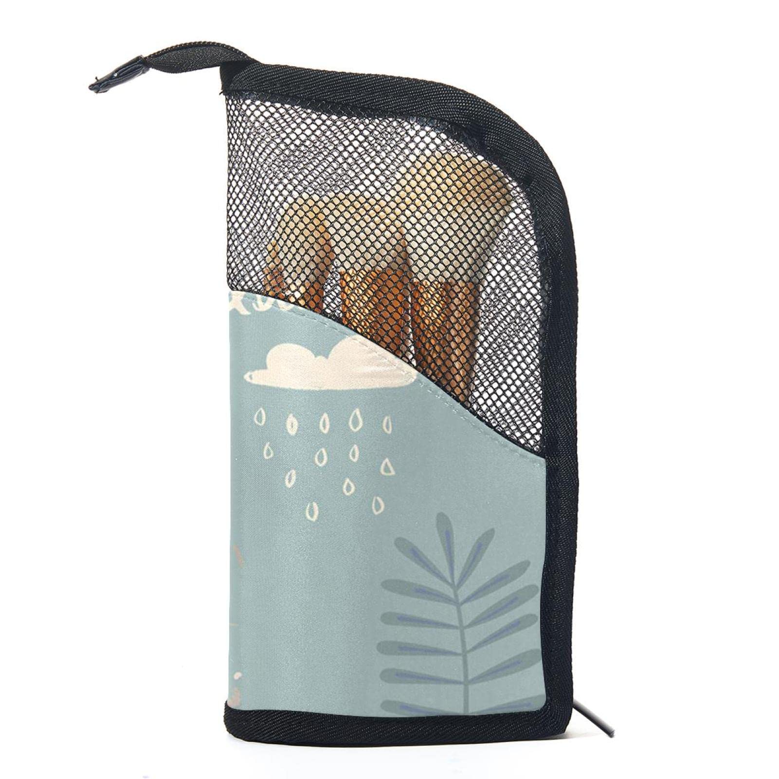 Portable Makeup Brush Organizer Bag with 12 Slots - Cute Unicorn & Little Girl Design - Travel Cosmetic Brush Holder Case for Makeup Artists & Kids (Perfect for Travel, Home Storage & Birthday Gifts)