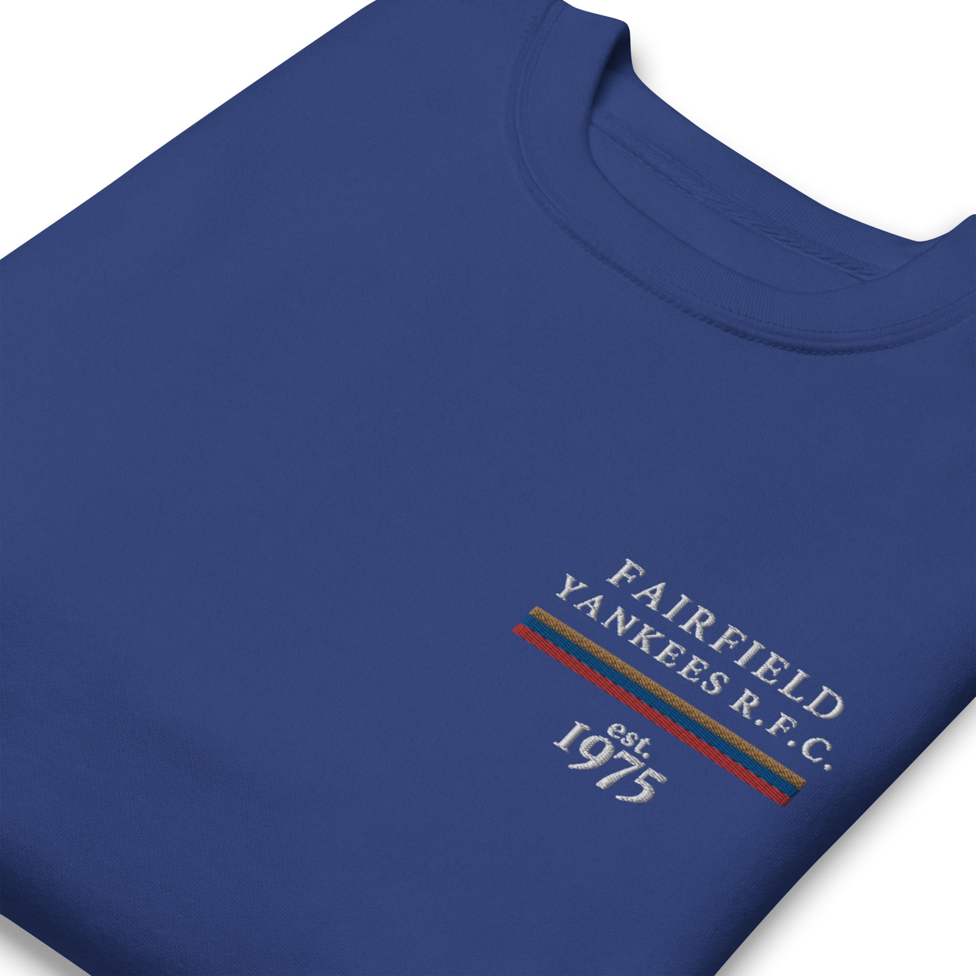 Fairfield Yankees RFC Embroidered Crewneck Sweatshirt - Men's Casual Pullover for Rugby Fans & Sports Enthusiasts - Perfect for Game Day, Tailgating & Everyday Wear