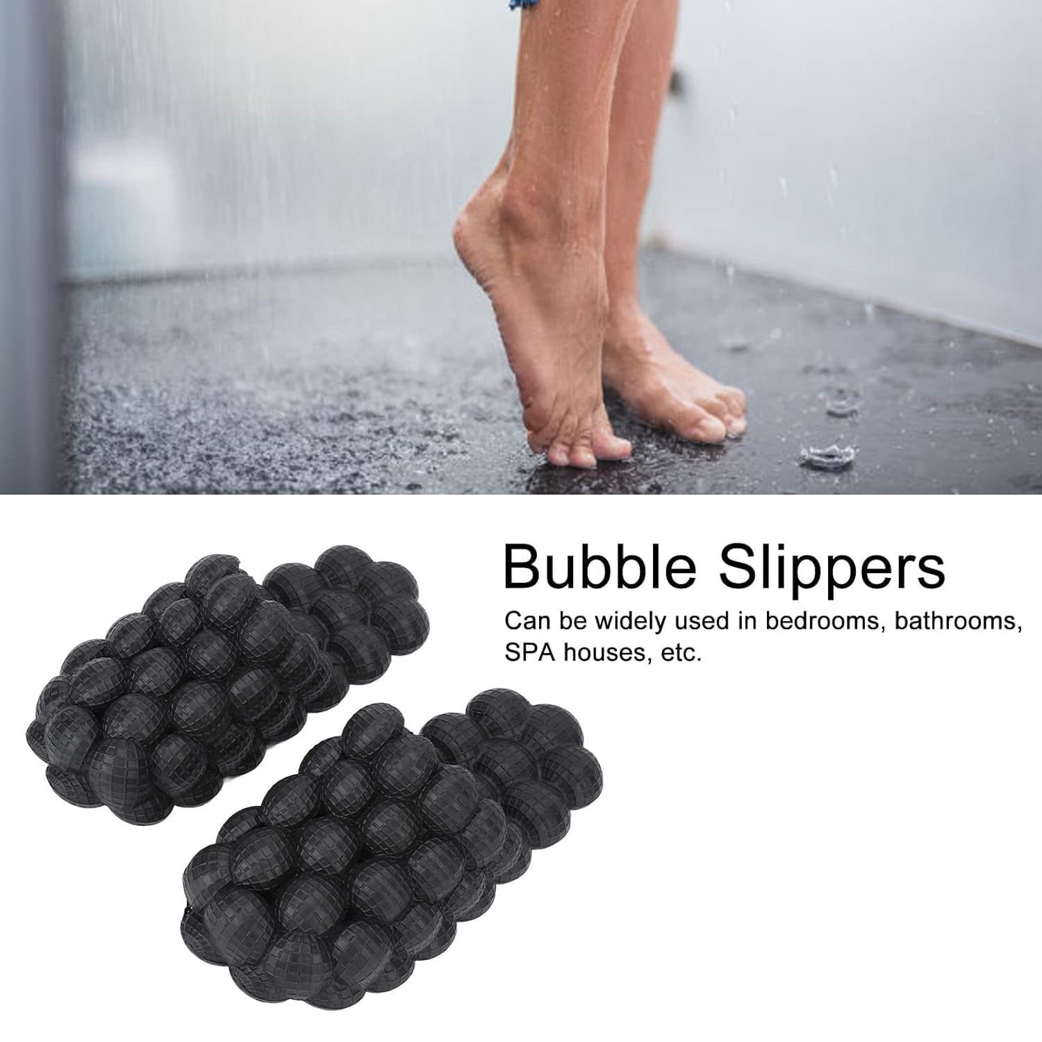 Bubble Slides Massage Slippers for Women & Men - Non-Slip Spa & Gym Slippers with Soft Pillow Support - Stress Relief & Foot Relaxation - Perfect for Home, Spa, Yoga, and Post-Workout Recovery