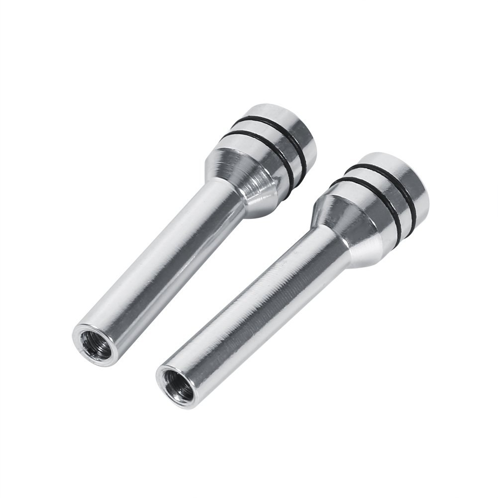 Universal Car Truck Aluminum Interior Door Lock Knob Pins Cover (2Pcs) - Silver | Durable Replacement for Broken Door Lock Switches | Perfect for Sedans, SUVs & Pickup Trucks