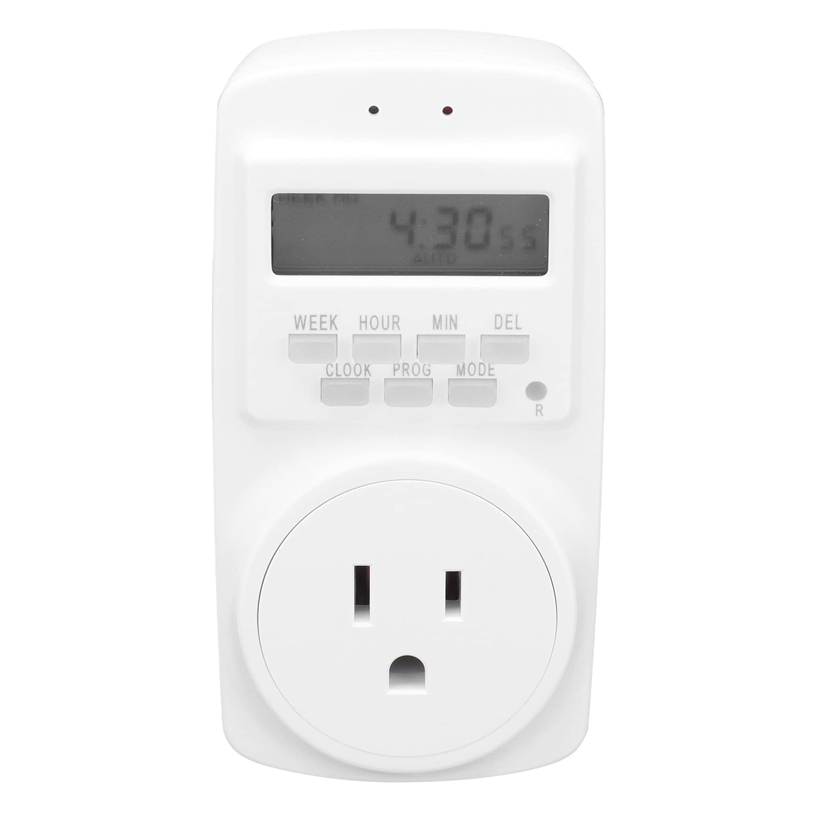 FTVOGUE Heavy Duty 7-Day Digital Programmable Timer Outlet - 15A/3200W Automatic Power Switch for Lights, Fans, Kitchen Appliances | Perfect for Home Automation, Energy Saving & Vacation Security