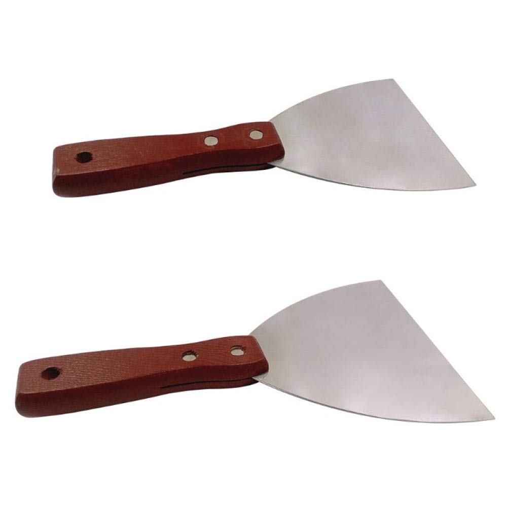4/5 Inch Stainless Steel Putty Knife - Wooden Handle Drywall Spatula for Wall Repair, Painting & Home Decoration - Perfect for DIY Projects & Professional Use