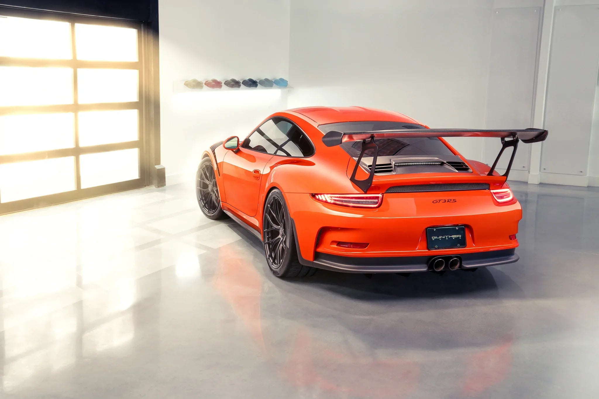 Porsche 991.1 911 GT3RS Extended Wing Risers - Performance Spoiler Upgrade for Track Racing & High-Speed Driving