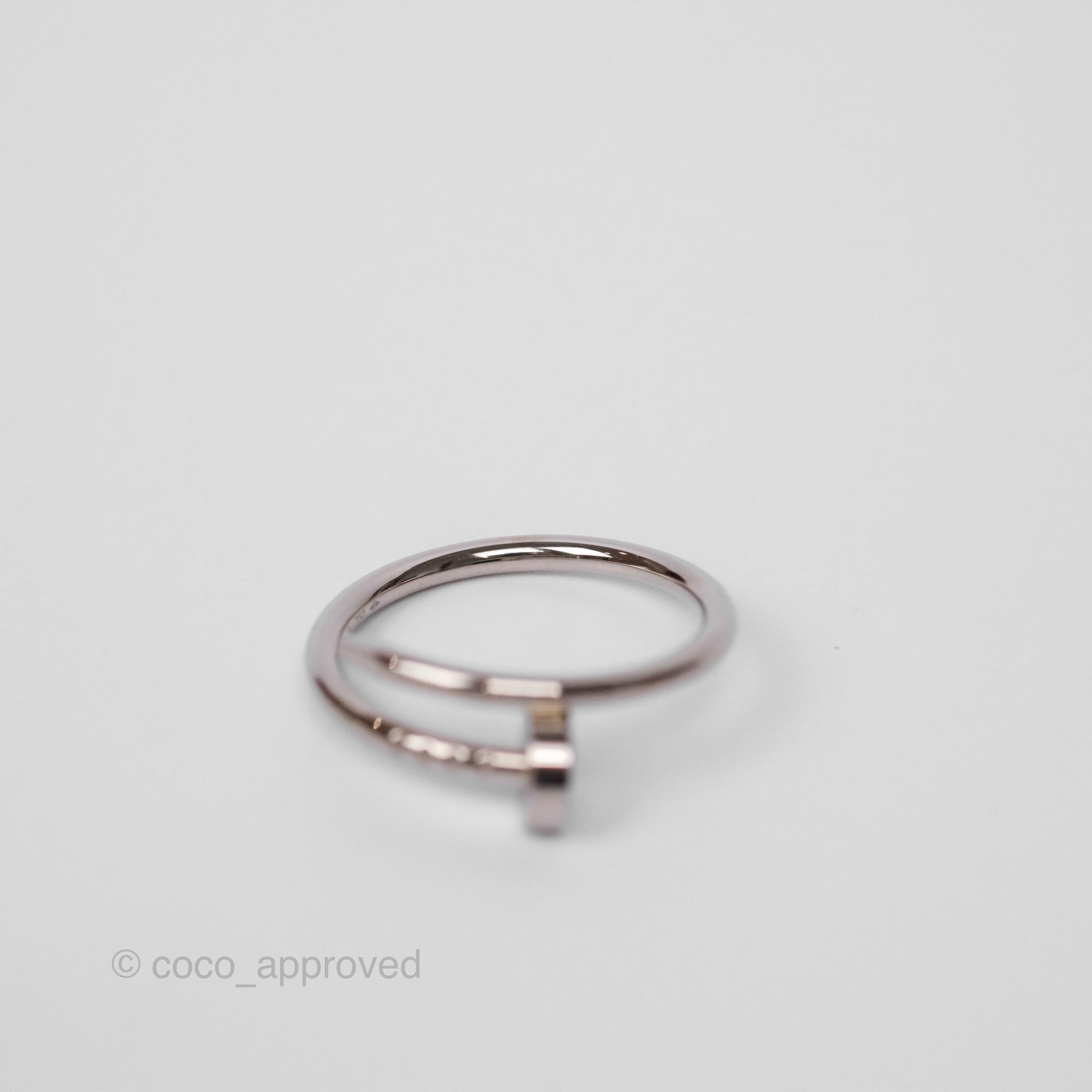 Cartier Juste un Clou Ring - Small Model 18K White Gold Size 52, Luxury Minimalist Jewelry for Women, Perfect for Everyday Wear & Special Occasions
