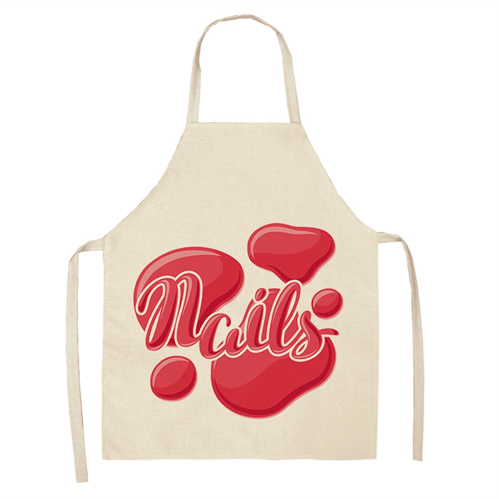 Premium Cotton Linen Apron for Women - Adjustable Bib Kitchen Apron with Pockets for Cooking, Baking & Cleaning (53x65cm, H Color) - Ideal for Home Chefs, BBQ Parties & Restaurant Use