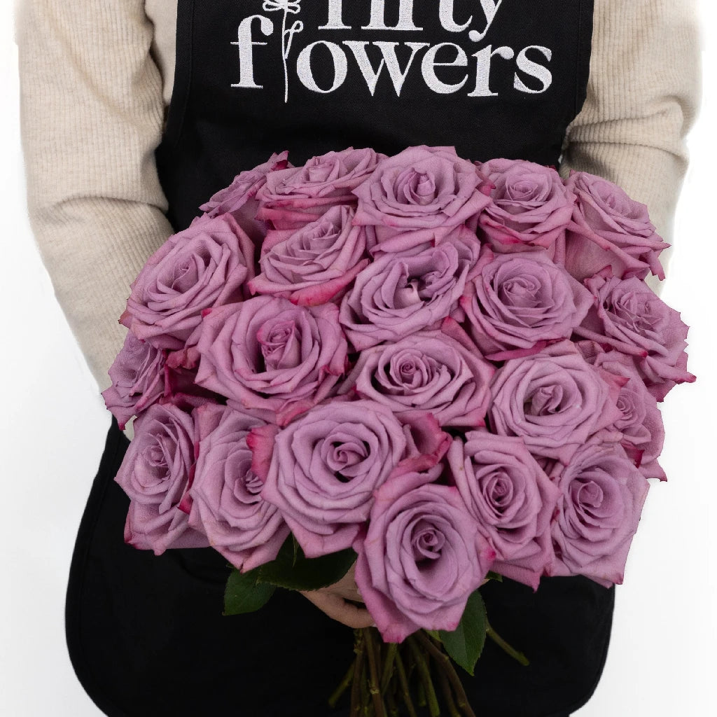 Antique Mauve Fresh Cut Roses - Premium Long Stem Roses for Weddings, Anniversaries, and Home Decor | Perfect for Bouquets, Centerpieces, and Romantic Gifts