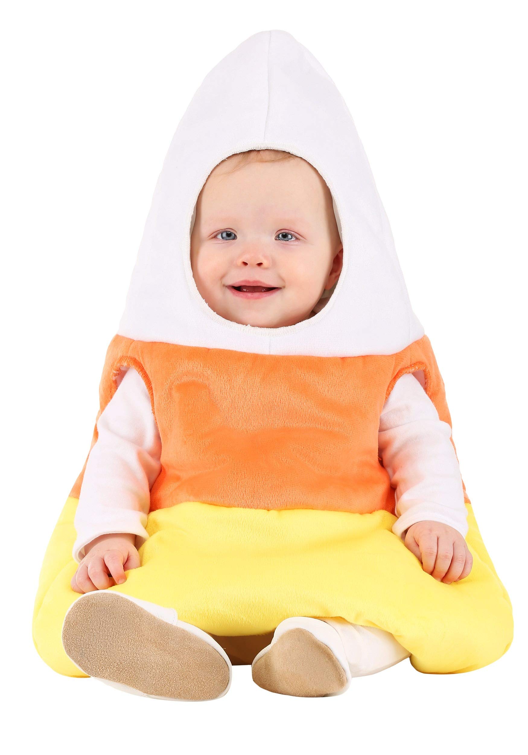 Adorable Infant Candy Corn Costume - Soft Minky Fabric Tunic with Festive Halloween Design | Perfect for Baby's First Halloween, Photo Shoots & Trick-or-Treating