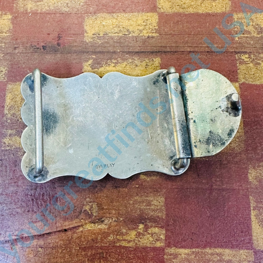 Vintage Boyd Sterling Silver Overlay Western Belt Buckle - Genuine Handcrafted Cowboy Accessory for Rodeo, Country Music & Western Fashion Enthusiasts