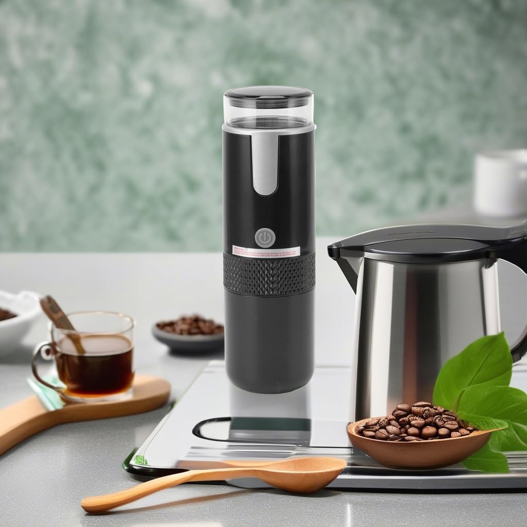 Portable Manual Coffee Maker for K-Cup & Ground Coffee - Handheld Espresso Machine for Camping, Hiking & Travel | No Heating, One-Button Operation | Perfect for Outdoor Adventures & Office Use