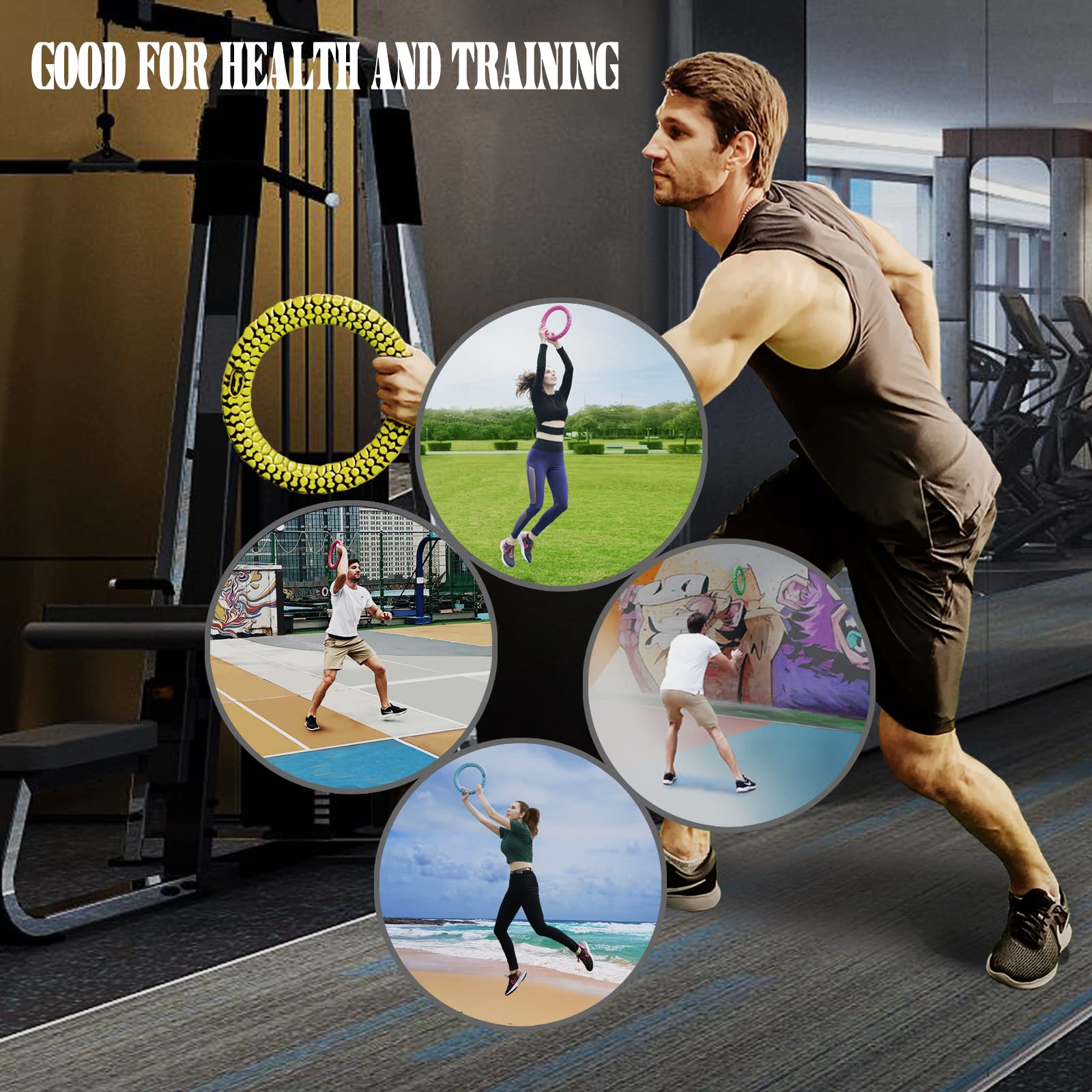 Bouncy Sports Hoops - Hand Eye Coordination Training Tool for Agility & Reflex Skills | Reaction Speed Training Equipment | Easy Catch & Throw for Kids & Adults | Perfect for Backyard Games, Gym Class & Family Fun