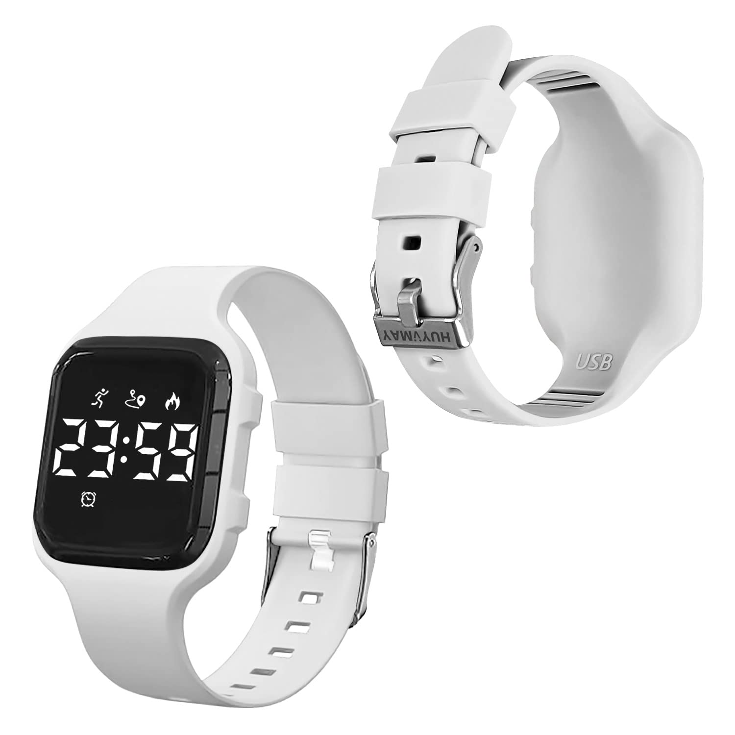 Kids Fitness Tracker Watch - Step Counter, Calorie & Distance Monitor with Timer, 2 Alarms, 21-Day Battery - No App/Bluetooth Needed - Rechargeable Digital Sports Watch for Boys & Girls - Perfect for School, Outdoor Activities & Daily Exercise
