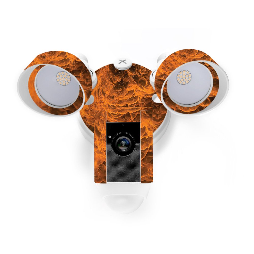 MightySkins Vinyl Decal Wrap Cover Compatible with Ring Floodlight Cam - Burning Up Design | Protective, Durable, Customizable Skin | Easy to Apply & Remove | Made in USA | Perfect for Home Security & Outdoor Camera Protection