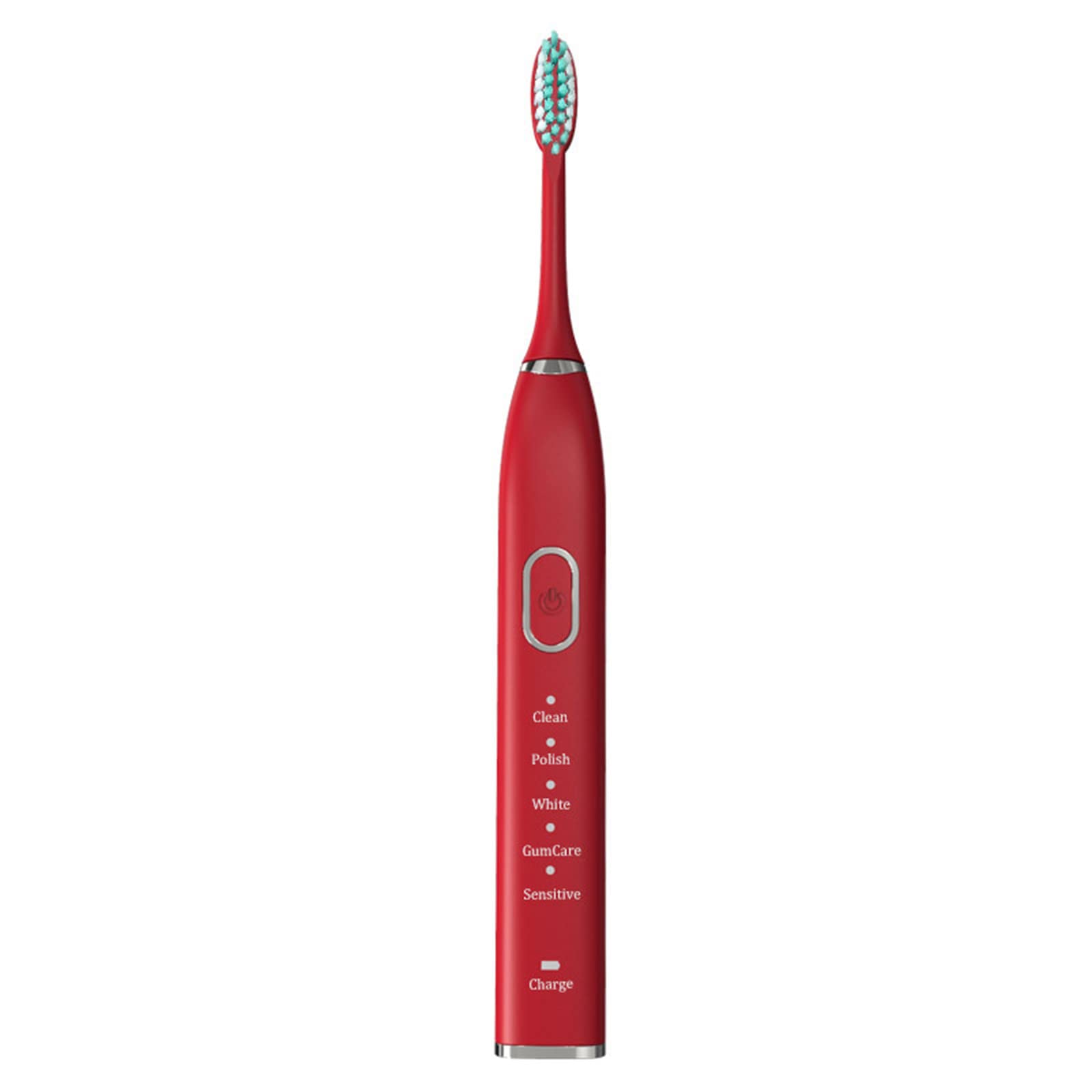 Sonic Electric Toothbrush for Adults - 5 Modes Deep Cleaning, Whitening & Sensitive Teeth Care with 2 Brush Heads, Waterproof & Portable for Travel - Red (Perfect for Home, Office & Travel Use)